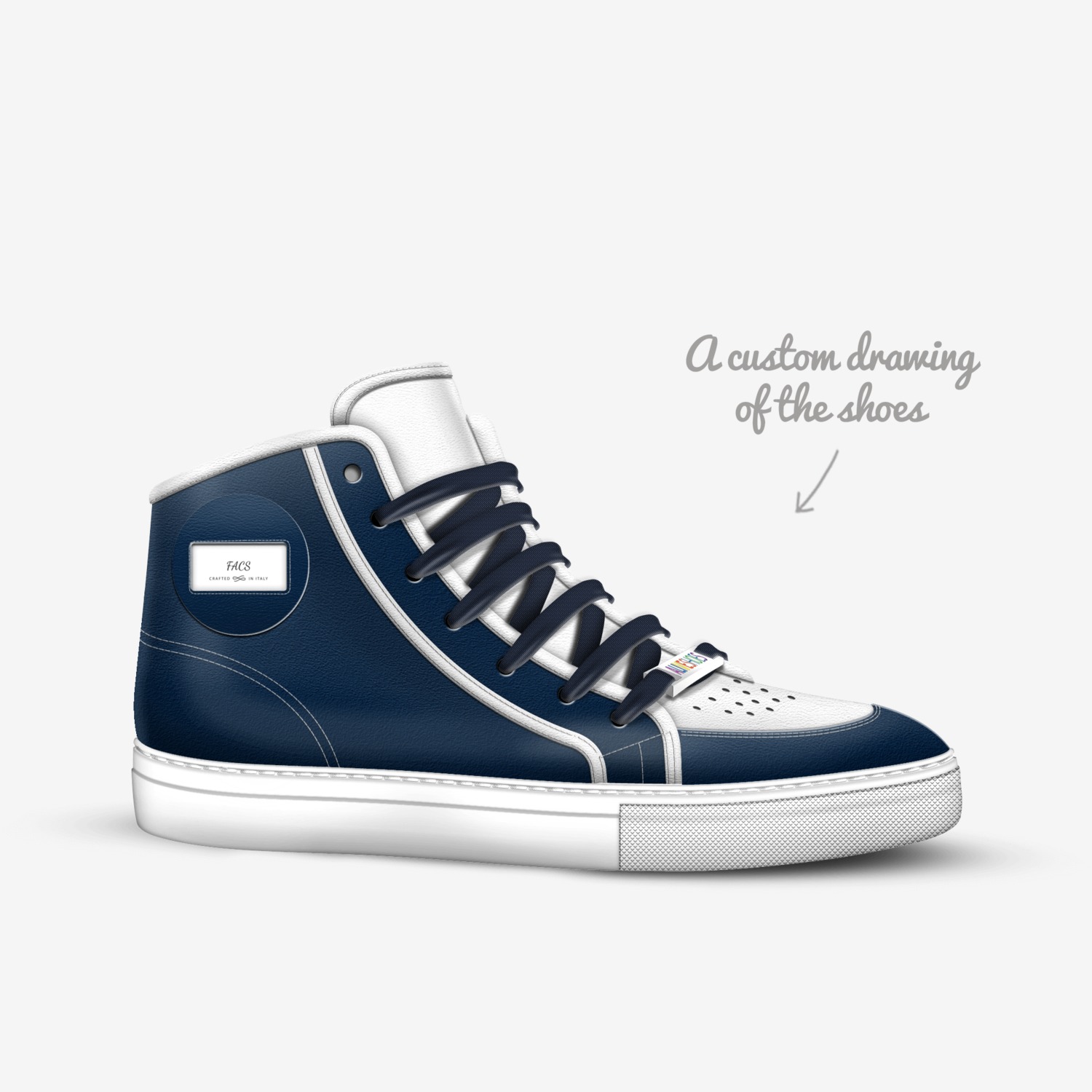FACS custom made in Italy shoes by Craig Actie | Sketch view