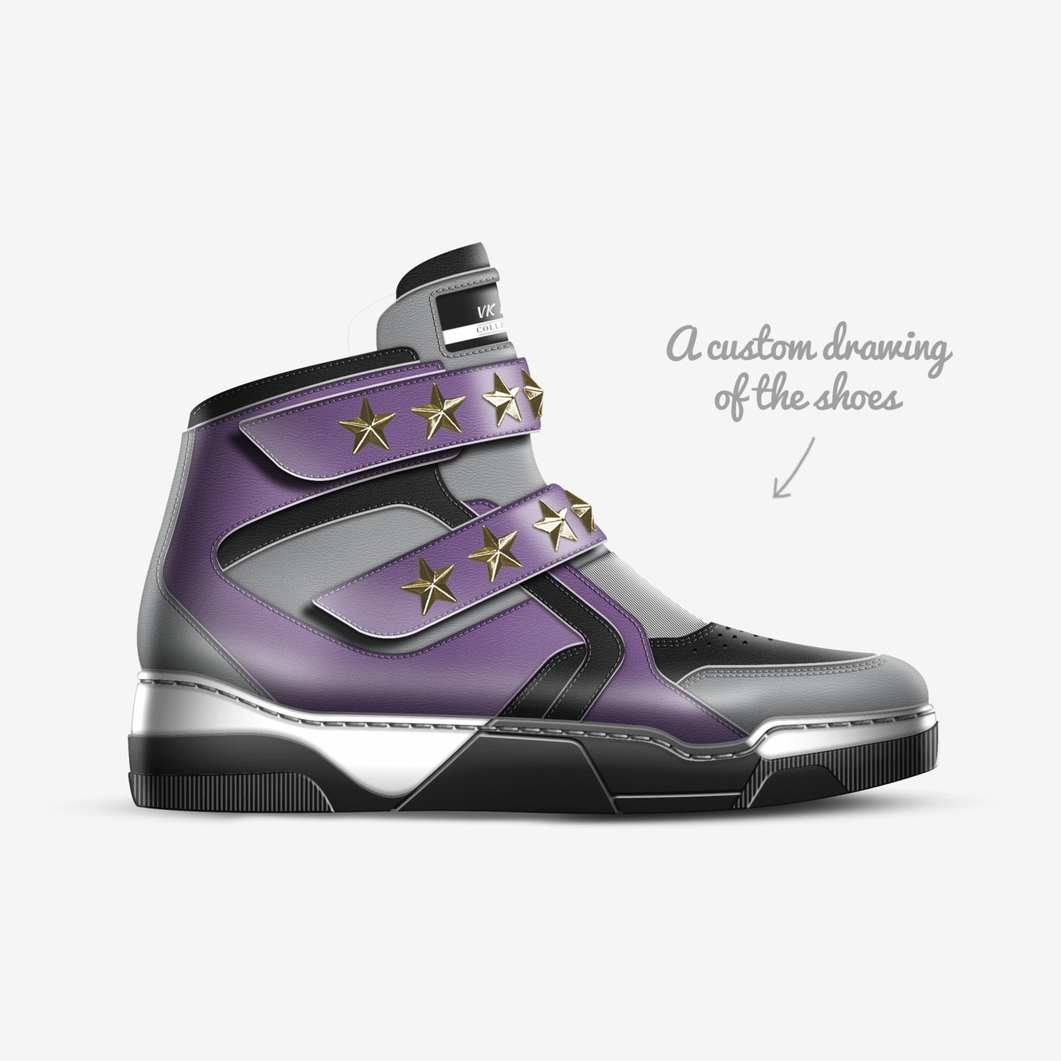 VK Elite  custom made in Italy shoes by Kevarius Hurst | Sketch view