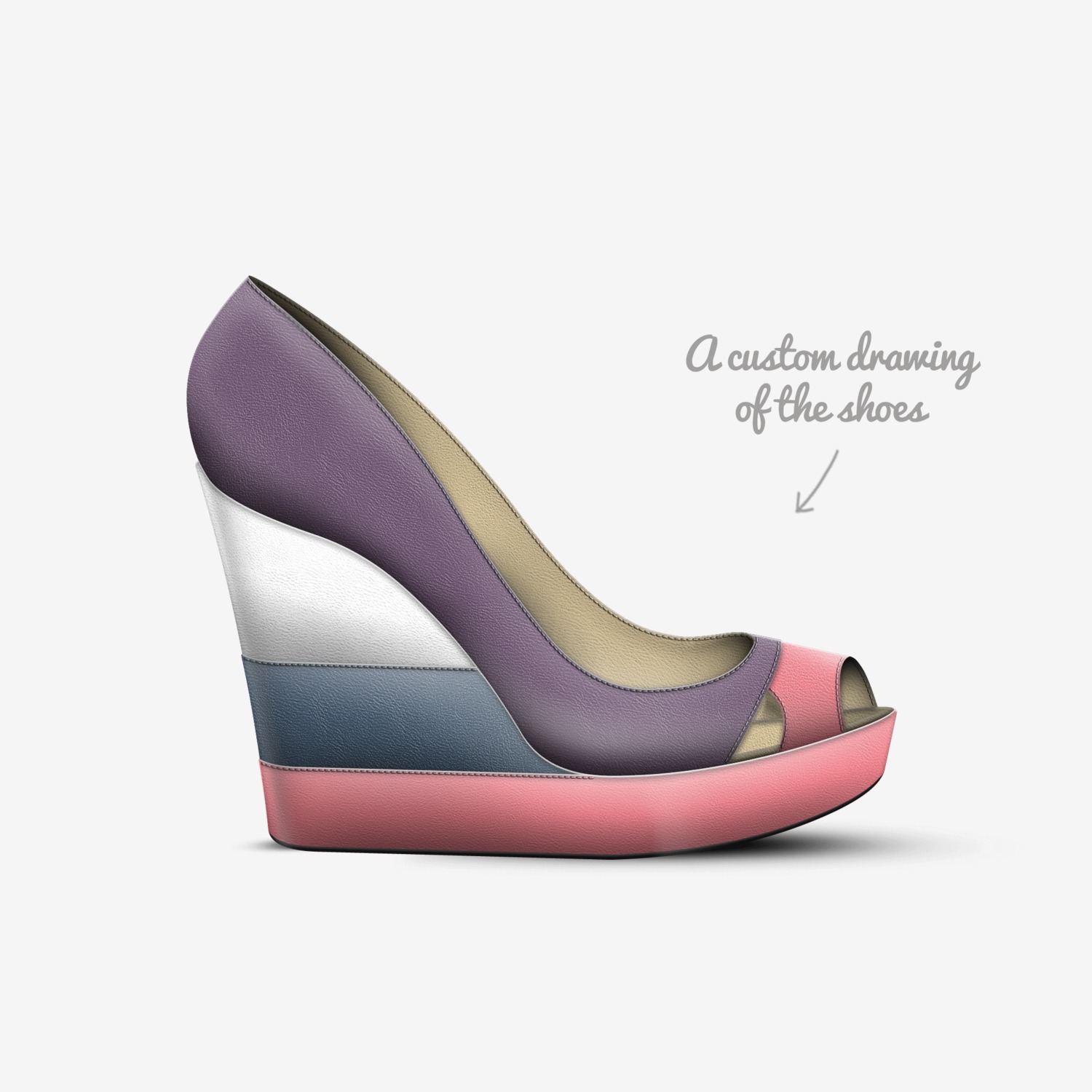 rinaa custom made in Italy shoes by Rinaa Shah | Sketch view