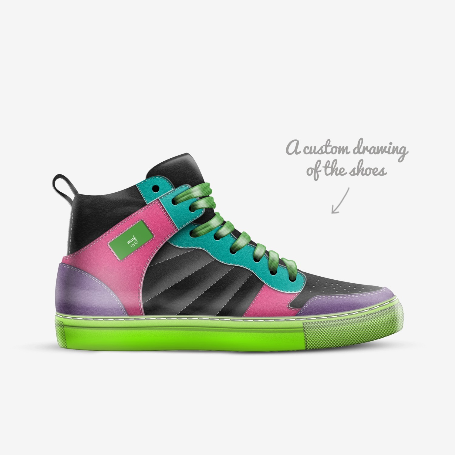 marfj custom made in Italy shoes by Maria Judith Rivas Figueredo | Sketch view