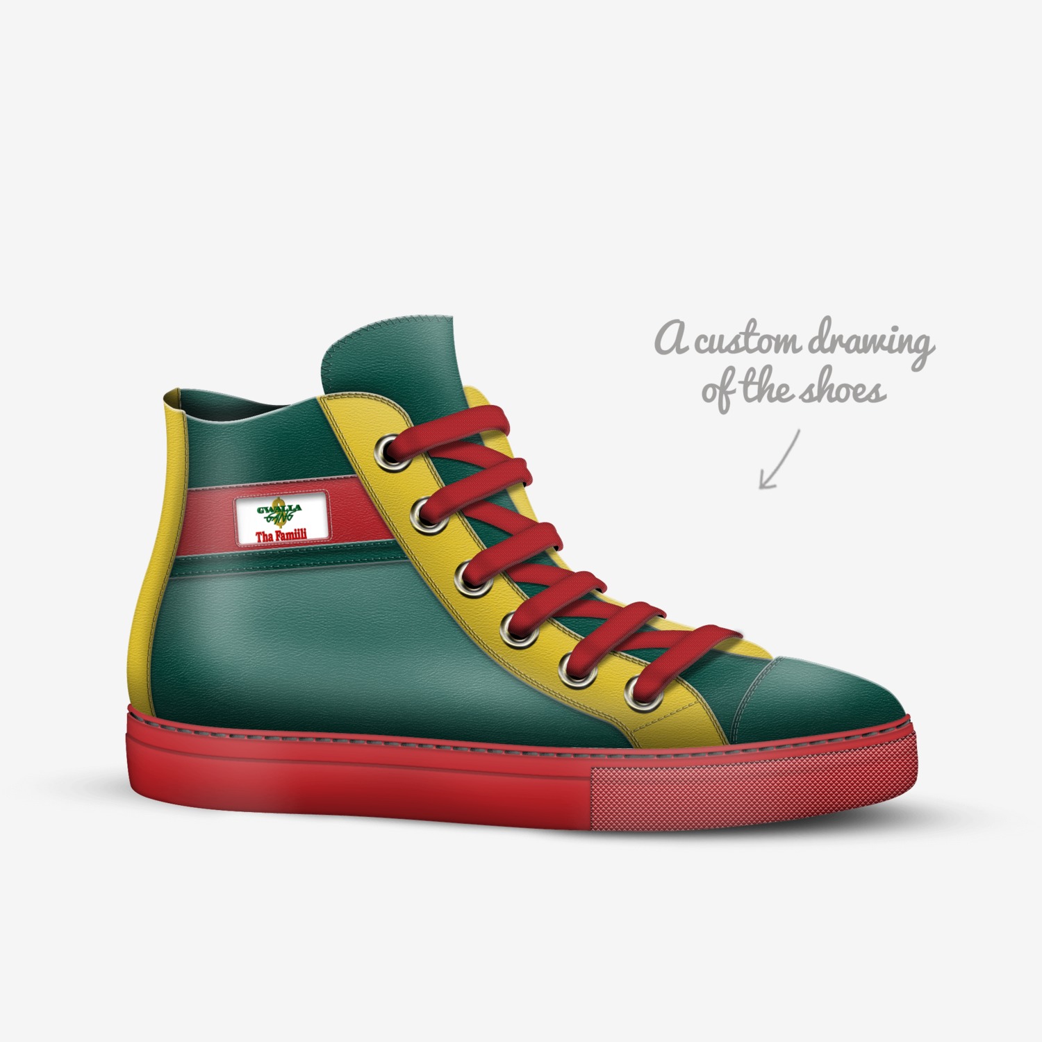 ThaChosen1 custom made in Italy shoes by Antoine Washington | Sketch view