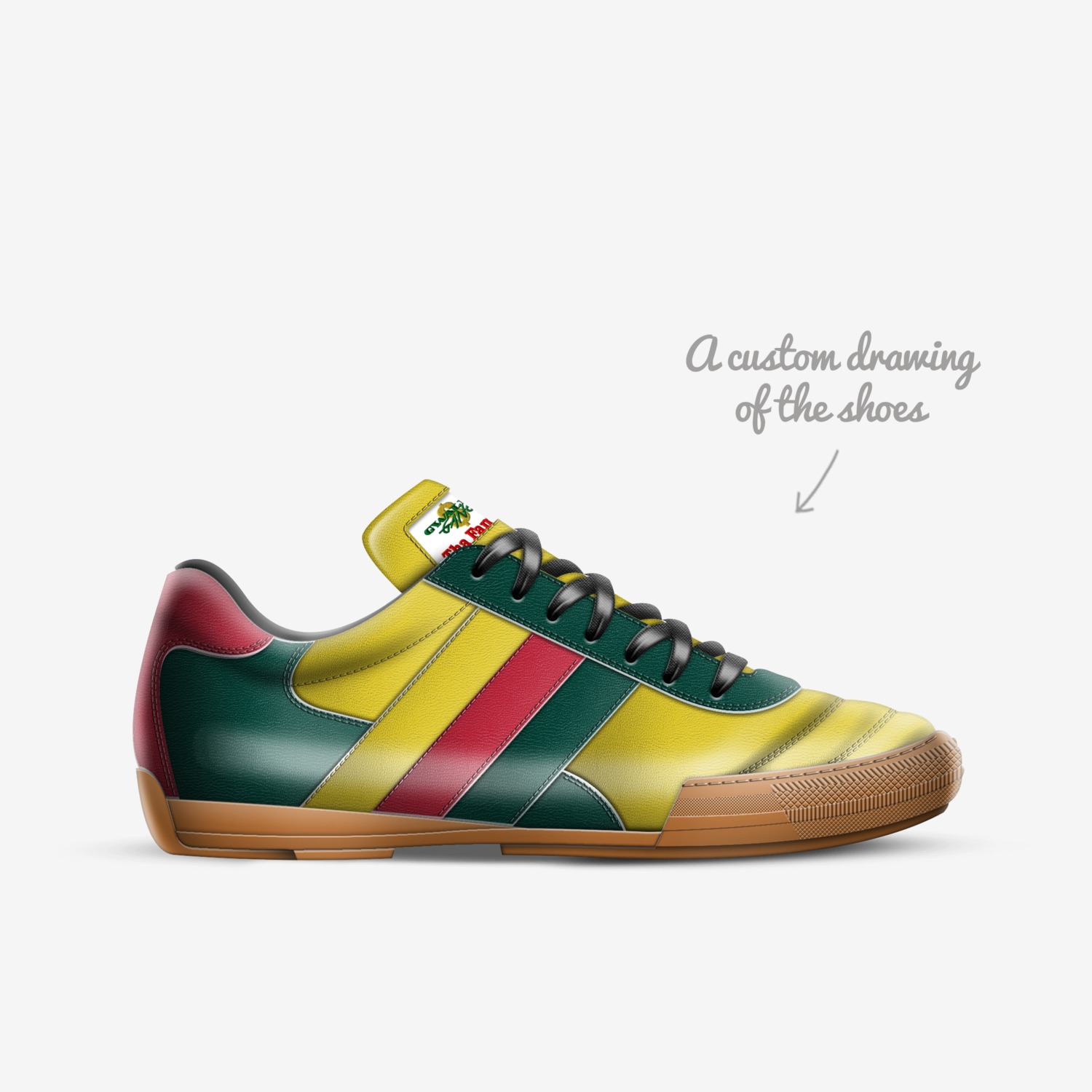 GGTF custom made in Italy shoes by Antoine Washington | Sketch view
