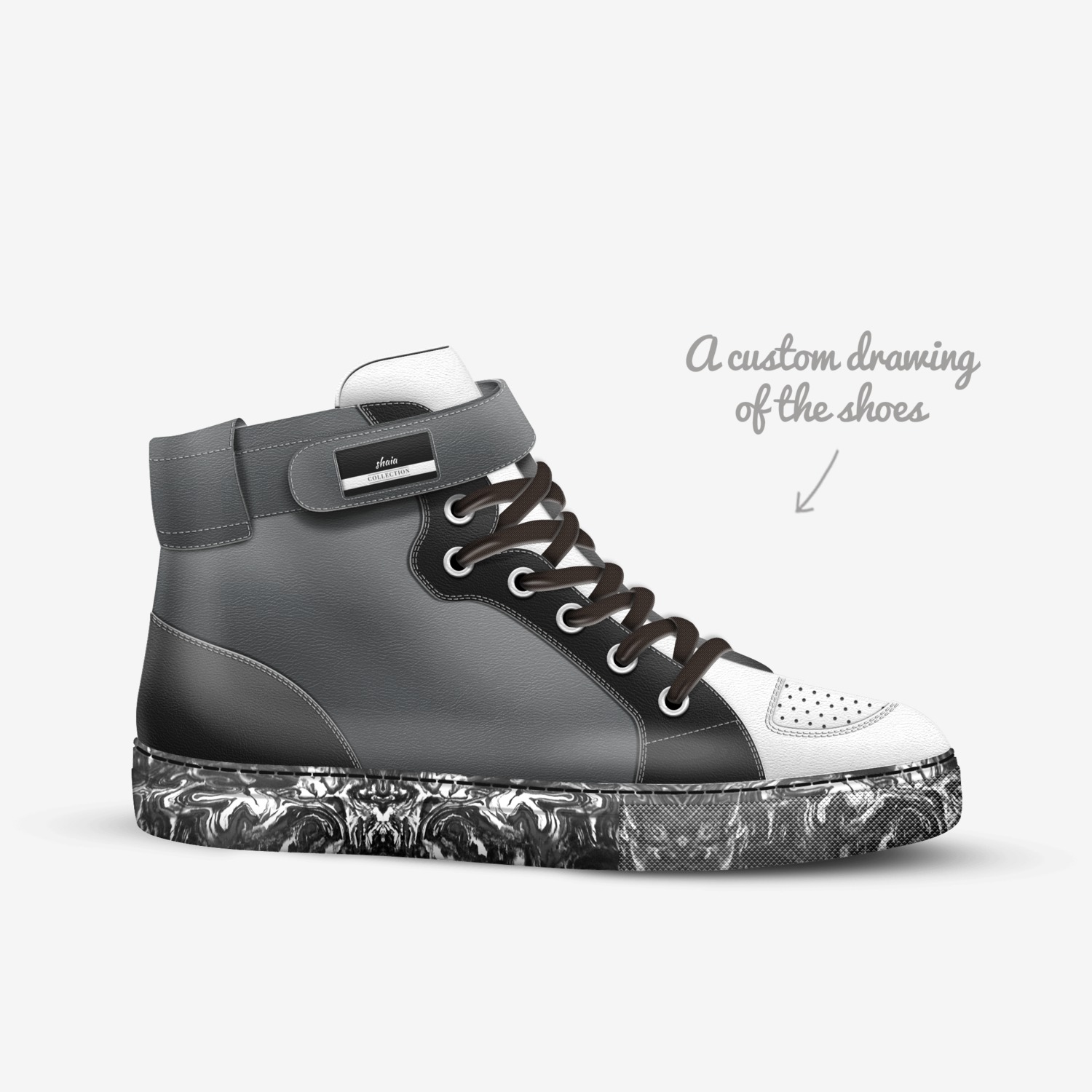 shaia custom made in Italy shoes by Shaia Teanj Mckinney Cunningham | Sketch view