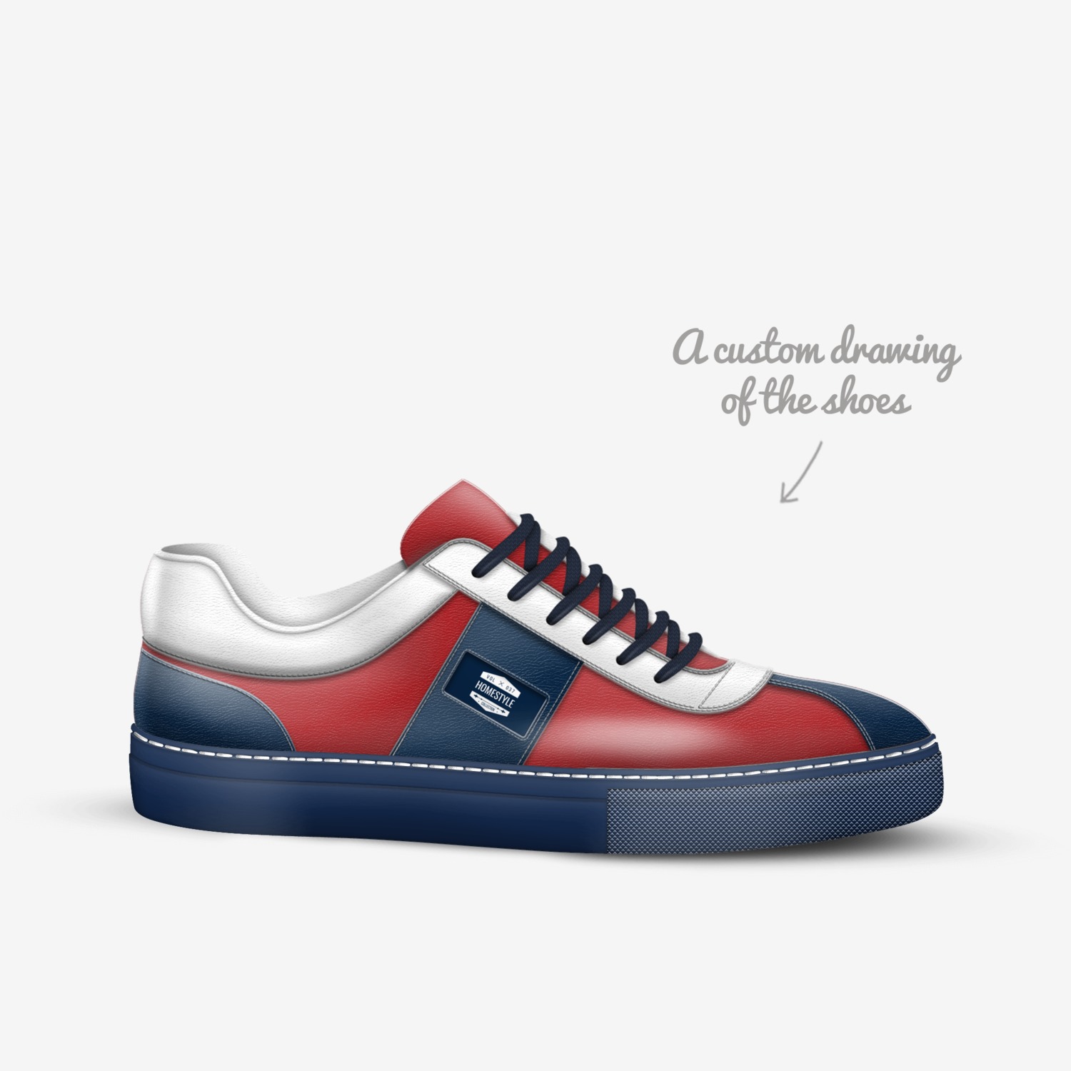 Homestyle custom made in Italy shoes by Nabeel Mulla | Sketch view