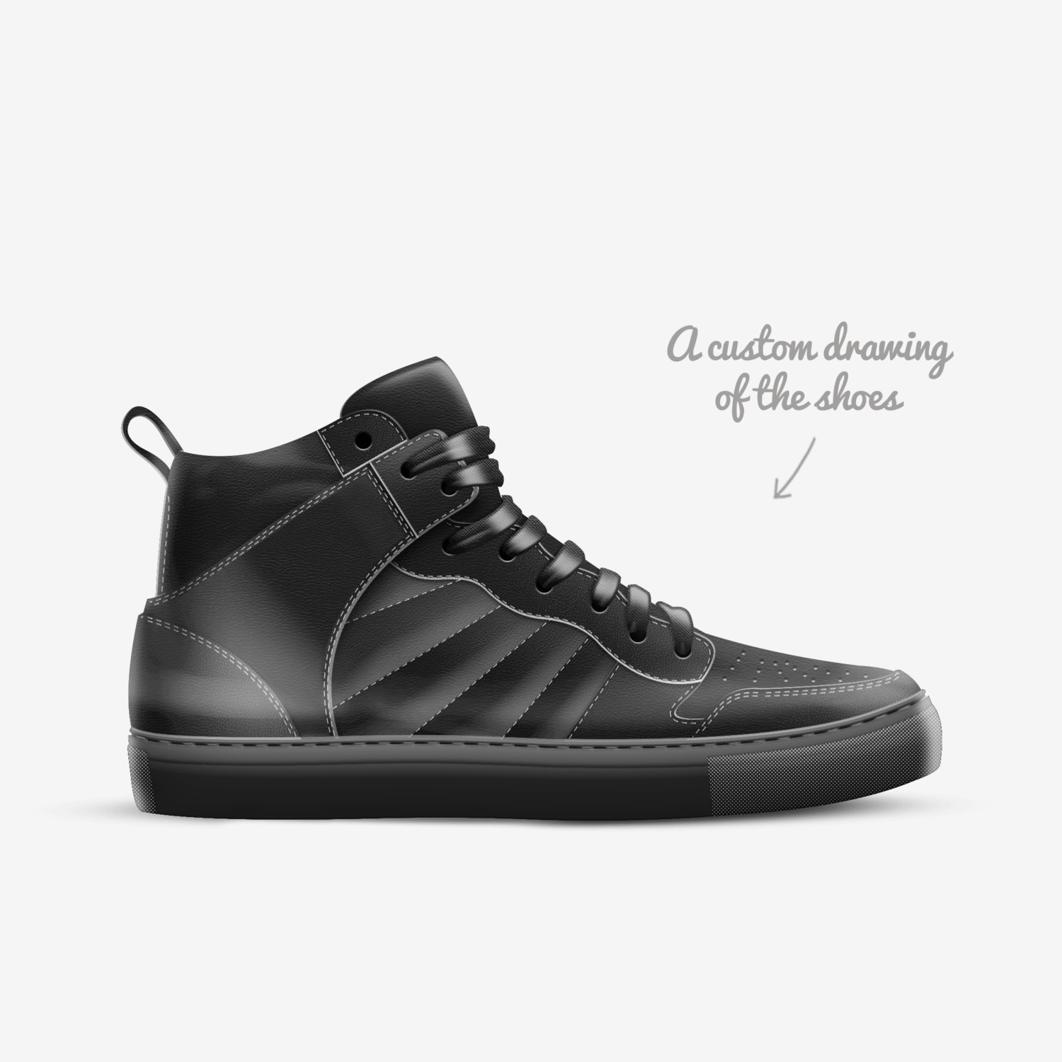 sasas custom made in Italy shoes by Michela Luna Parkle | Sketch view