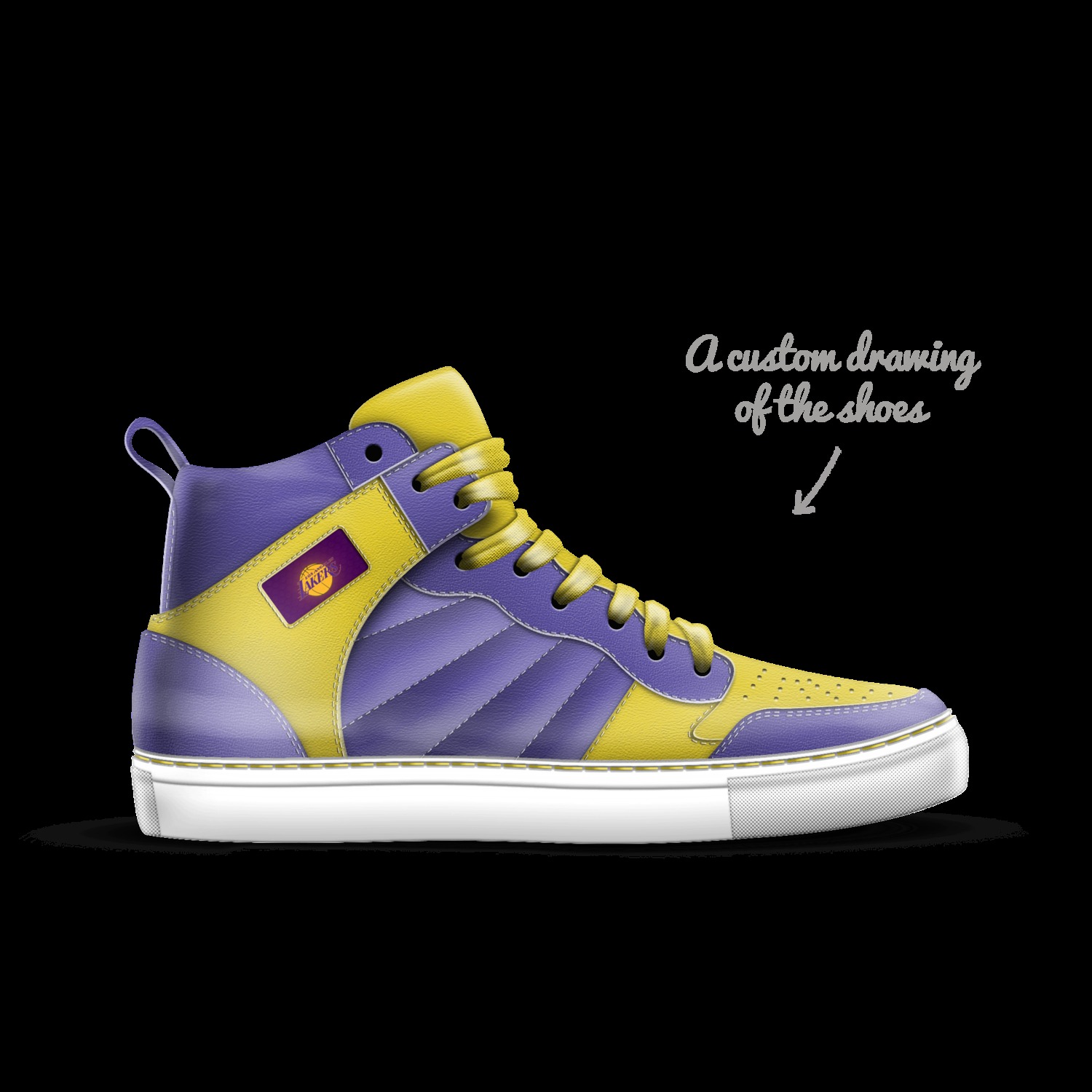 AJ4 LAKERS A Custom Shoe concept by Ezekiel