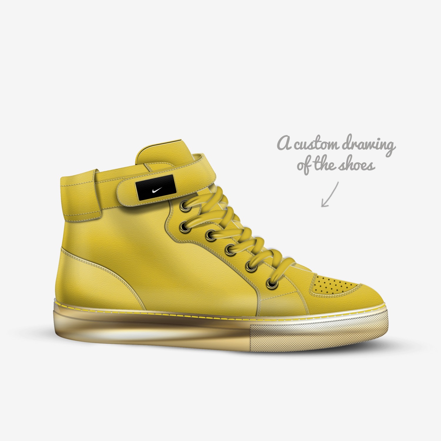 Breezy's custom made in Italy shoes by Jay King | Sketch view