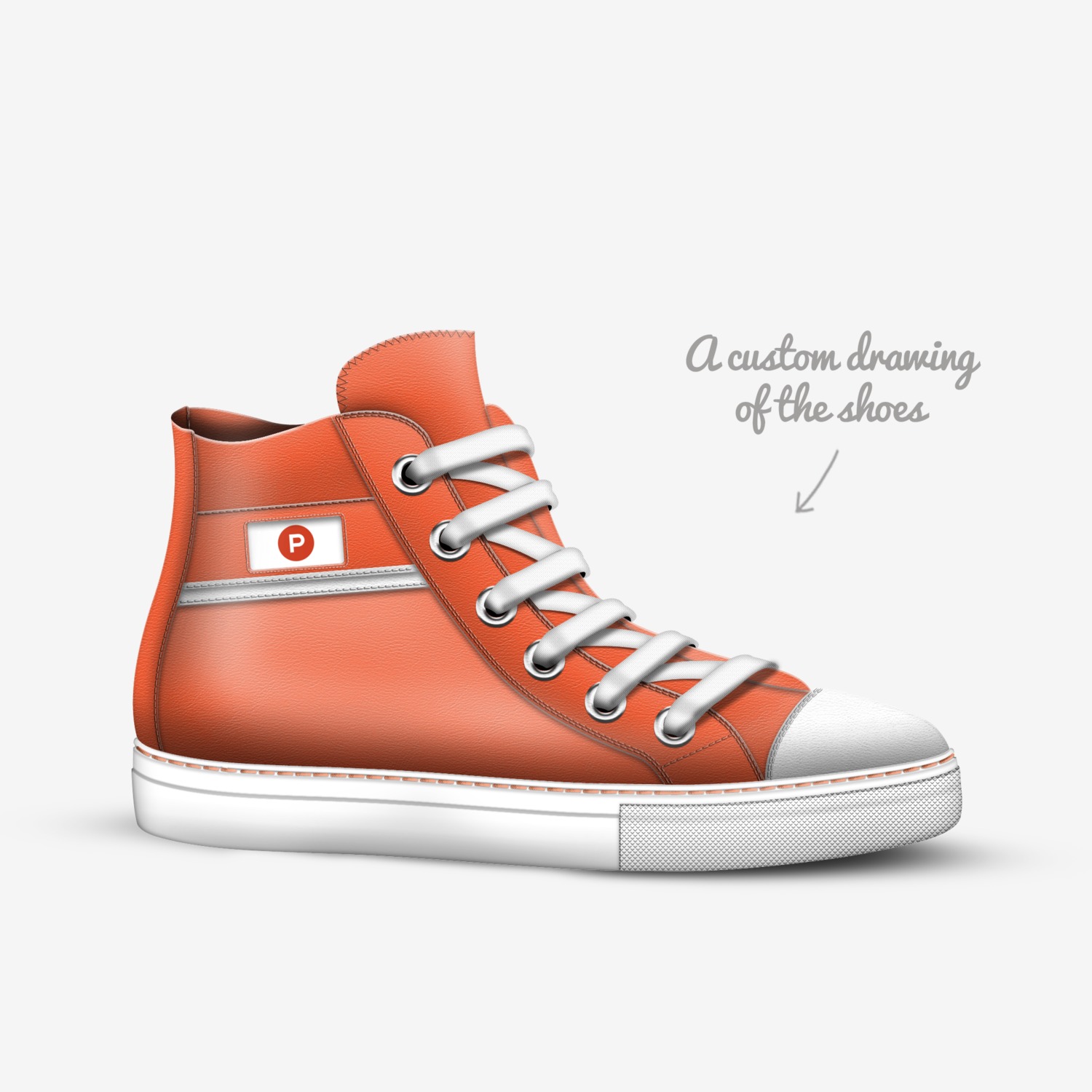 PRODUCT HUNT KICKS custom made in Italy shoes by Agency Aliveshoes | Sketch view