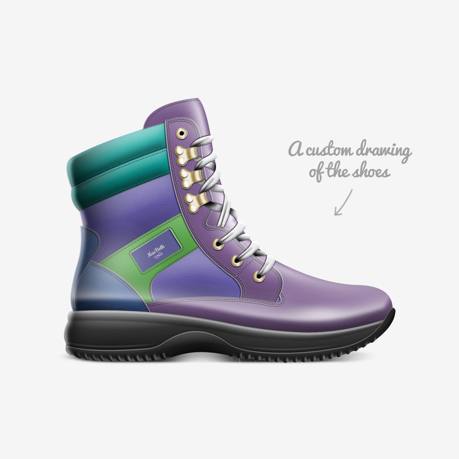MacBeth custom made in Italy shoes by Lauretta Macbeth | Sketch view