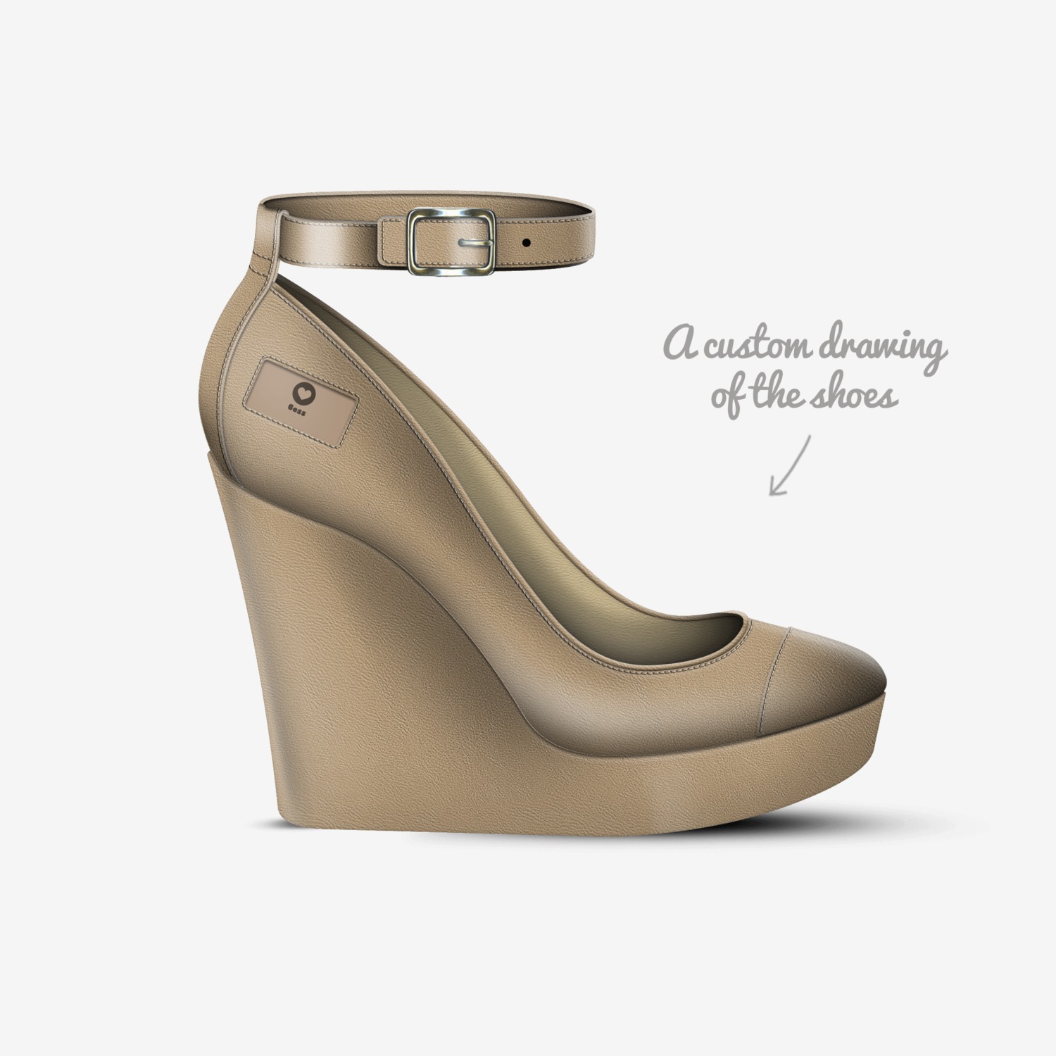 Boss custom made in Italy shoes by Kiara | Sketch view