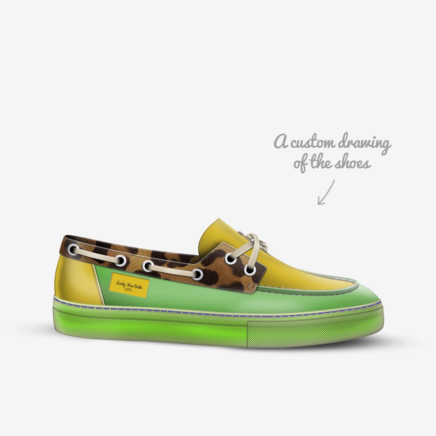 Lady MacBeth custom made in Italy shoes by Lauretta Macbeth | Sketch view