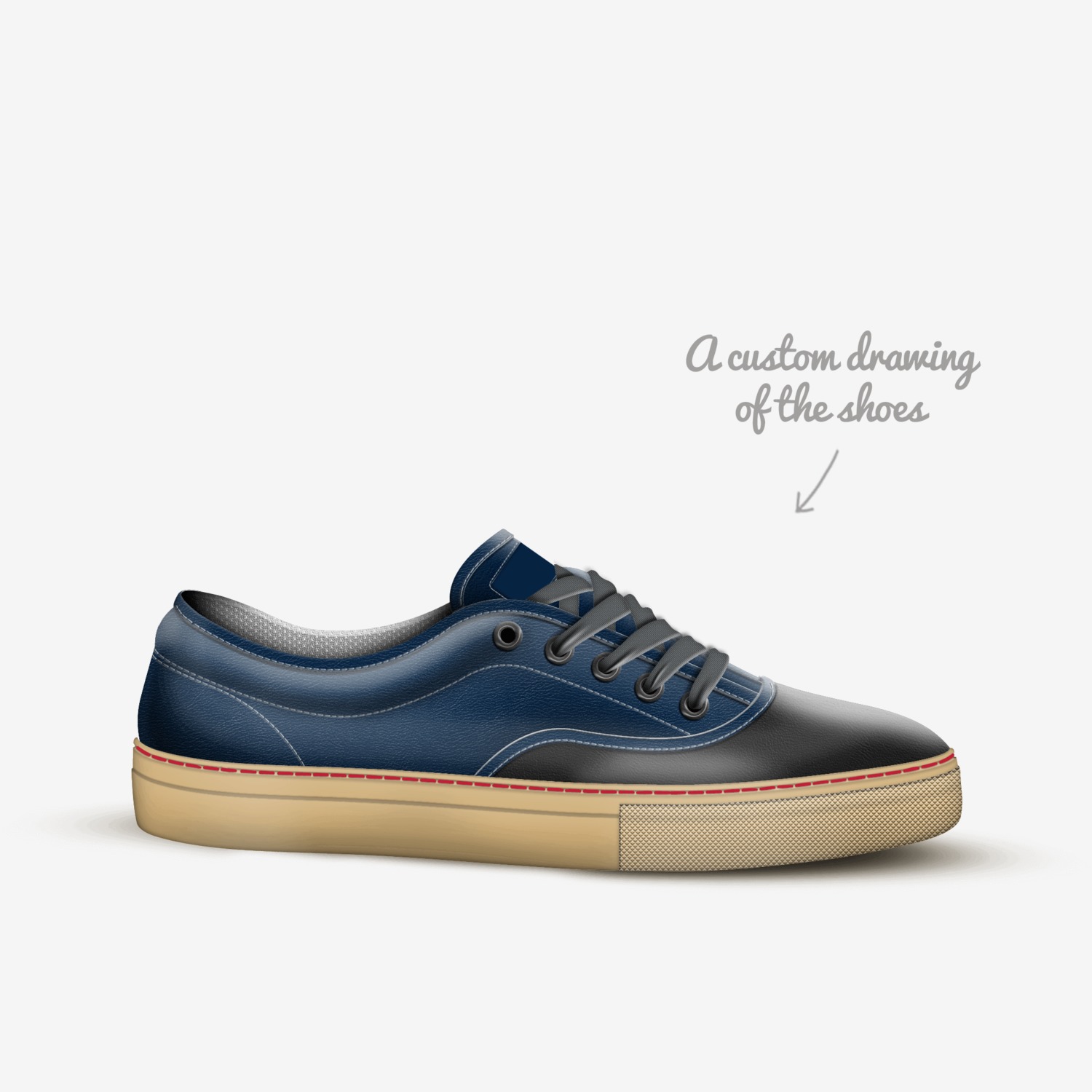 Vons custom made in Italy shoes by Tim Ackerman | Sketch view