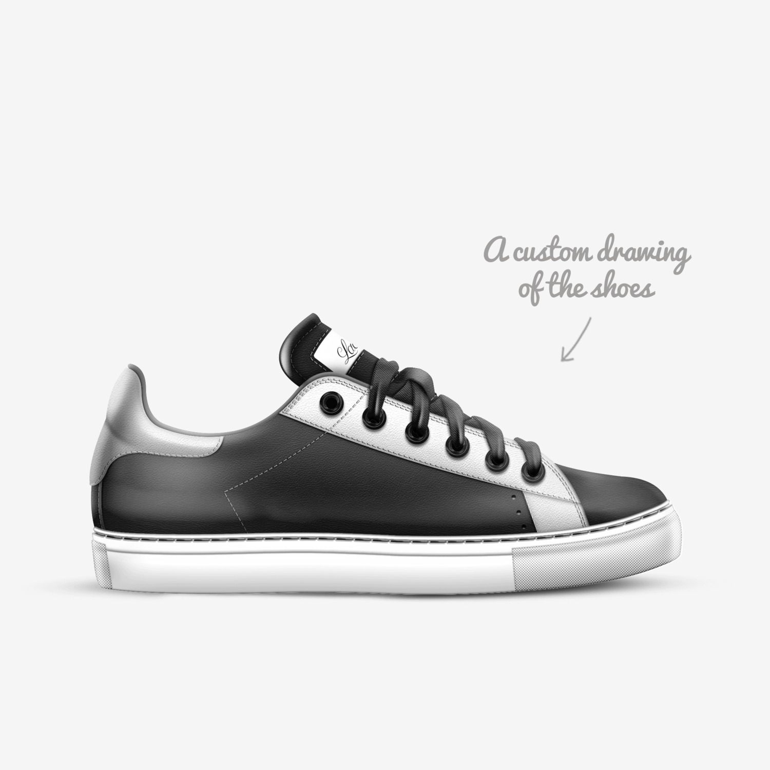 X custom made in Italy shoes by Ladón Clothing Company | Sketch view
