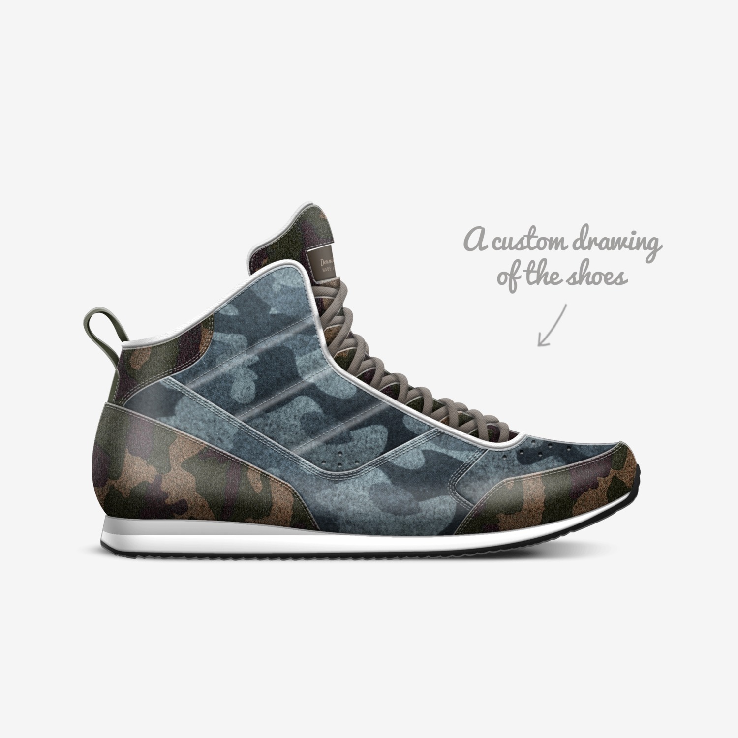 Dernier Cri custom made in Italy shoes by Te White | Sketch view