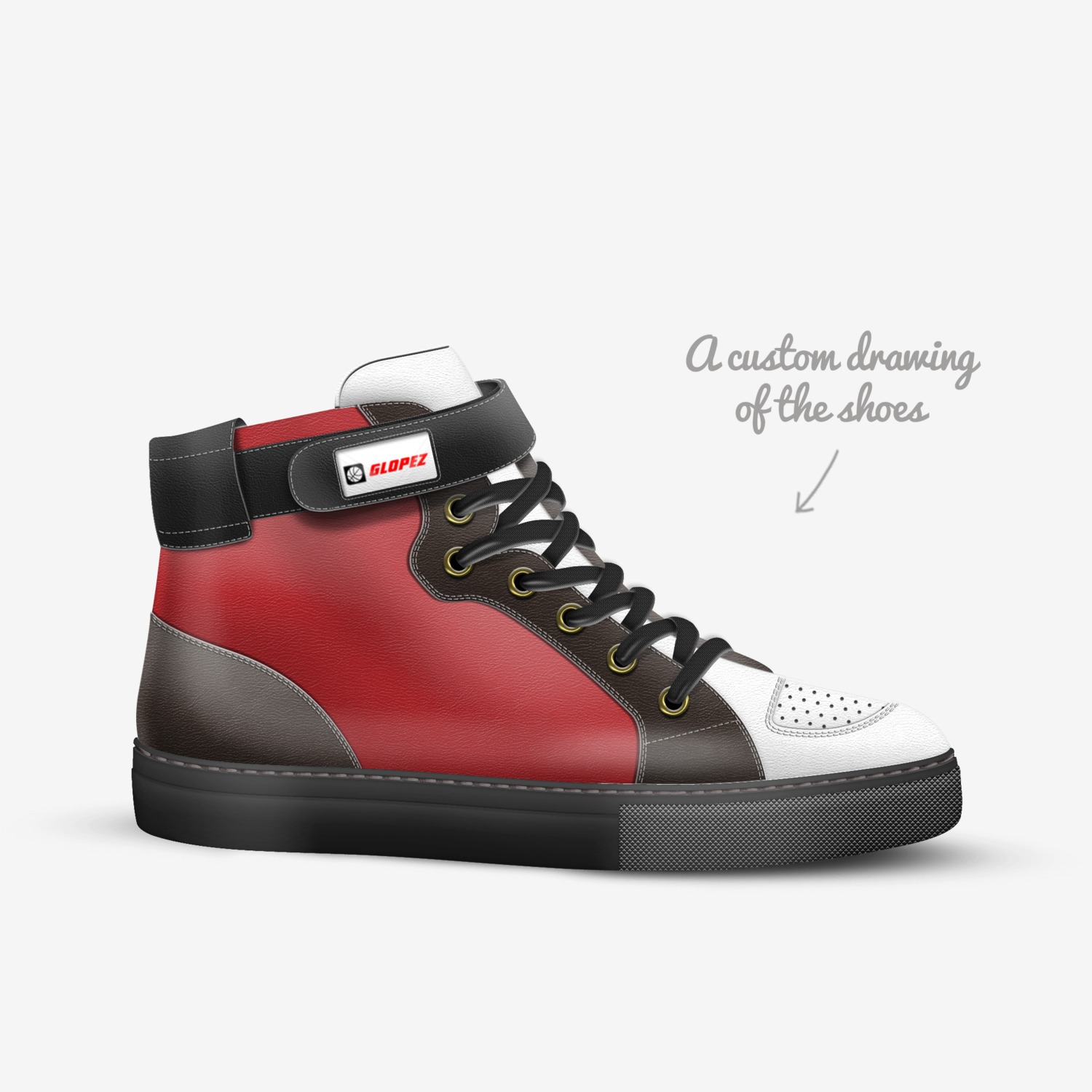 GLopez 1 custom made in Italy shoes by Guadalupe Lopez | Sketch view