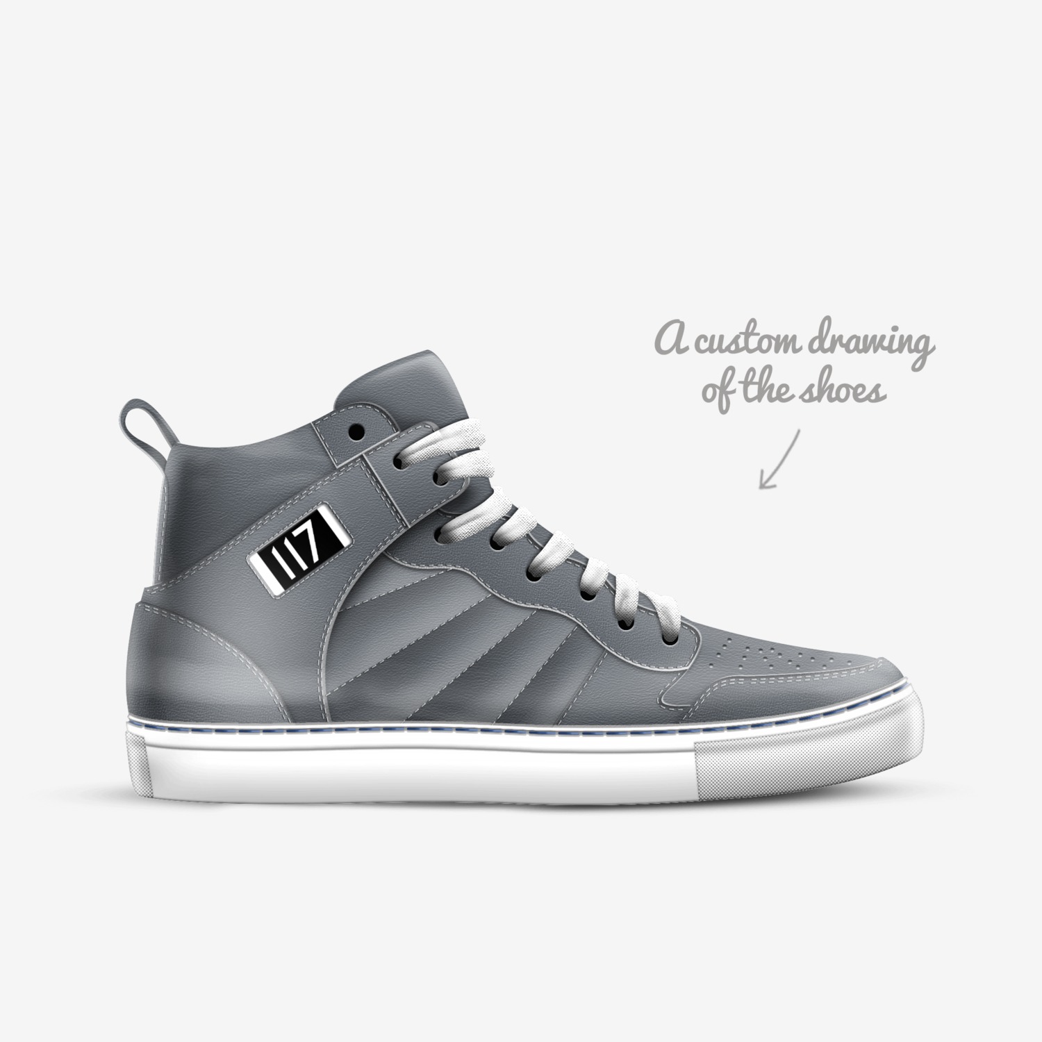 One-One-Seven custom made in Italy shoes by Josh | Sketch view
