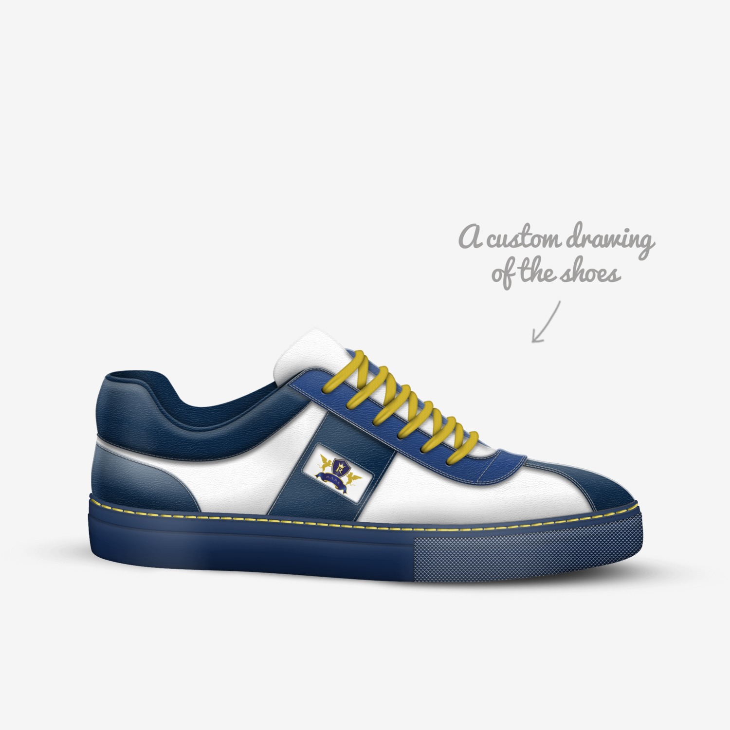 NAVY SEAL custom made in Italy shoes by John A. Annan | Sketch view