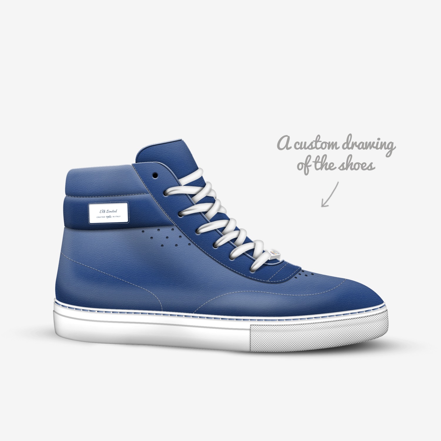 E7$ Limited custom made in Italy shoes by Lateef Williams | Sketch view