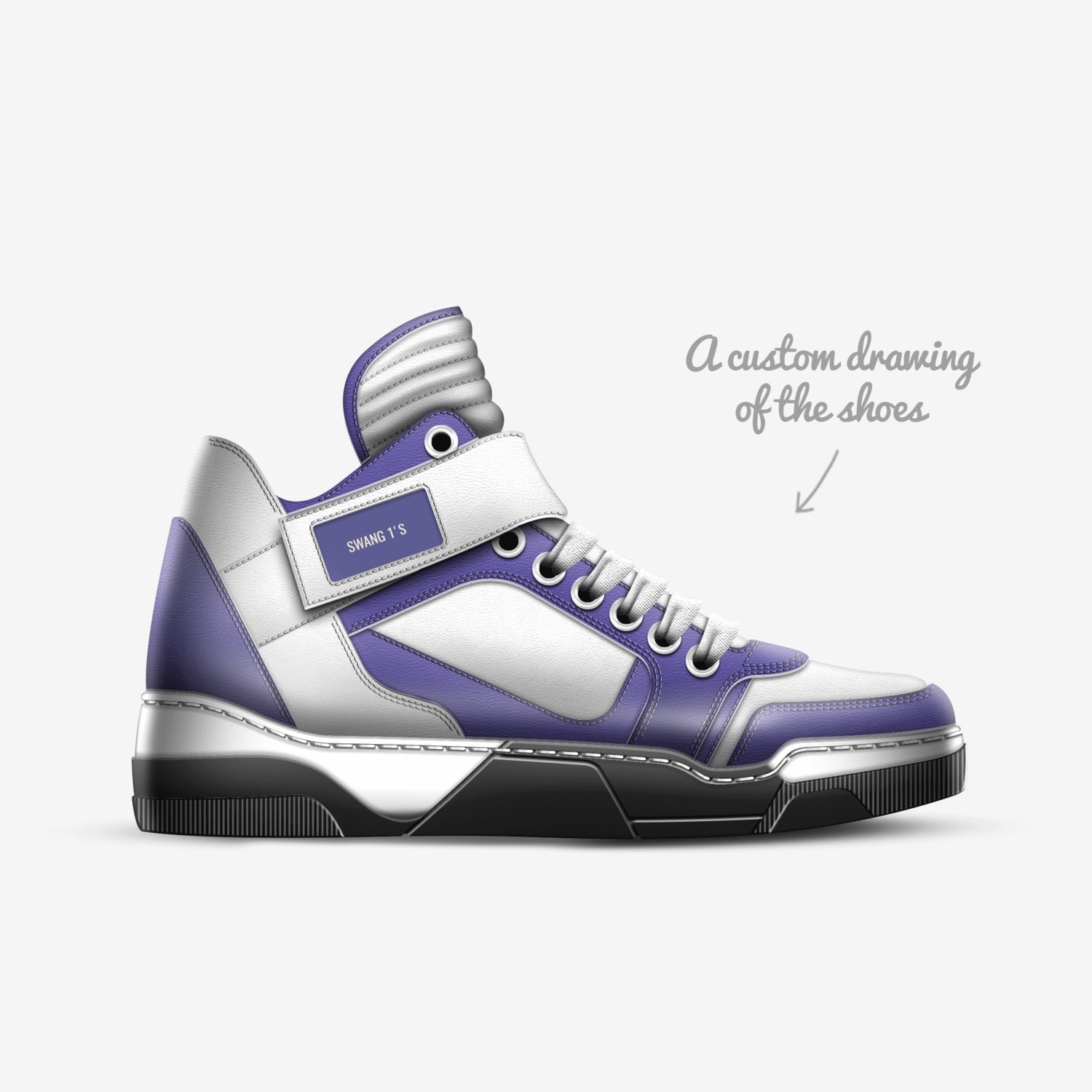 swangs (limited) custom made in Italy shoes by Shjayvion | Sketch view