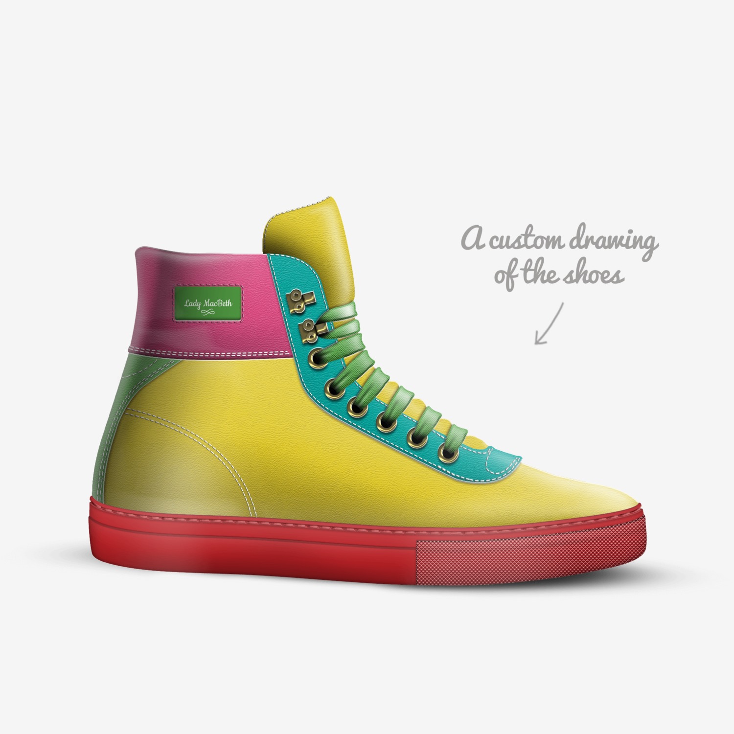 Lady MacBeth custom made in Italy shoes by Lauretta Macbeth | Sketch view