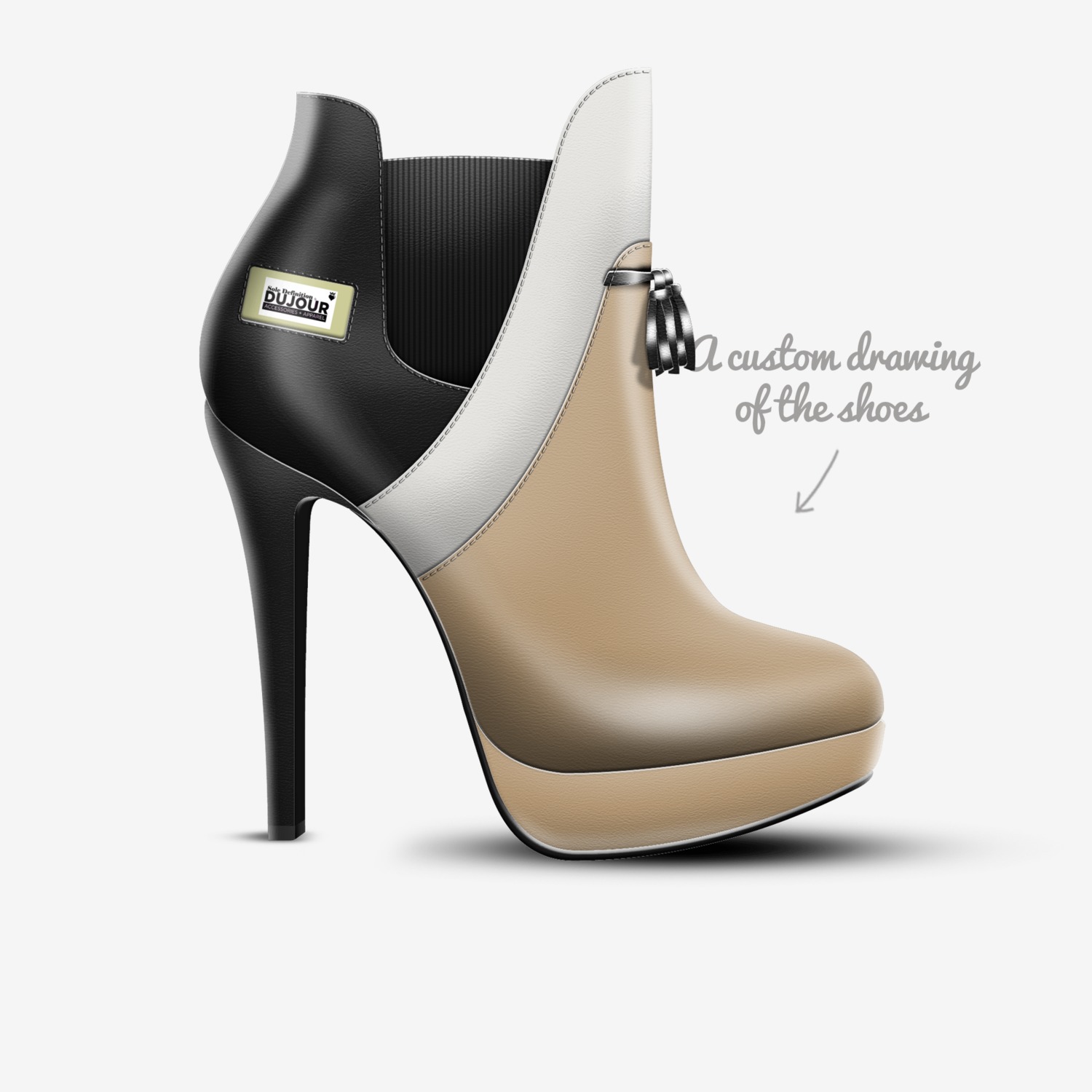 Sole Definition custom made in Italy shoes by Teresa Guyton | Sketch view