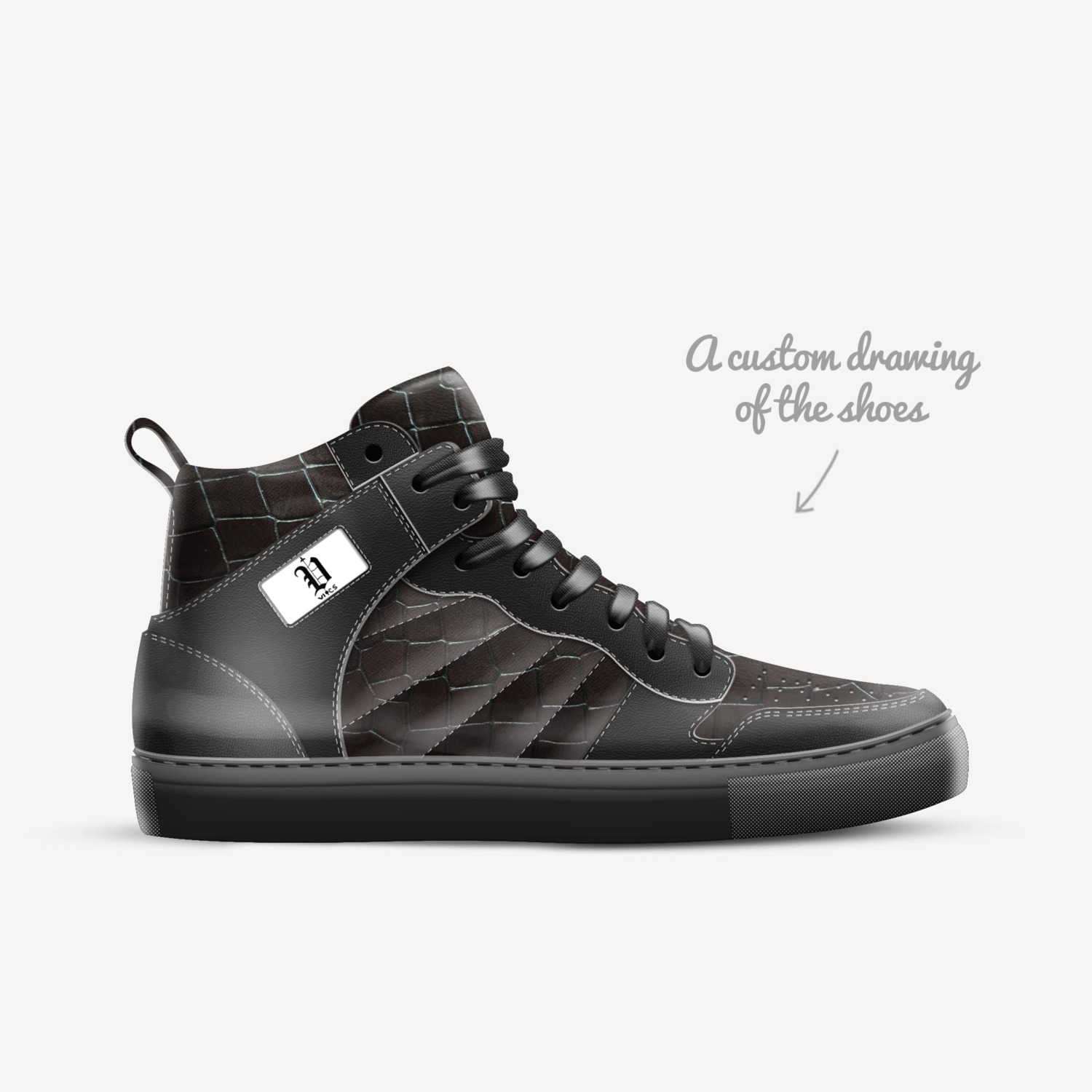 vics concept air custom made in Italy shoes by Brayden Murphy | Sketch view