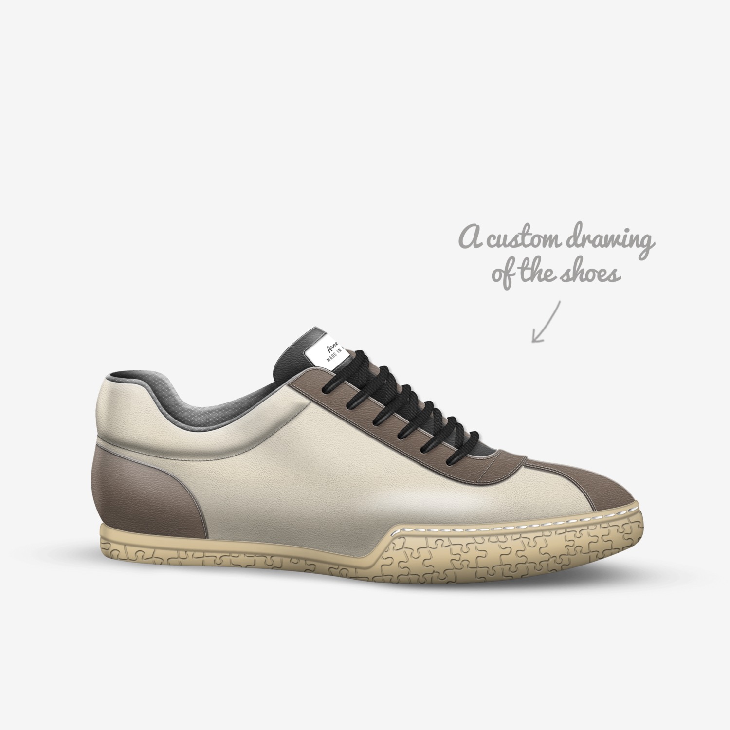 Arnez custom made in Italy shoes by Jalen Jones | Sketch view