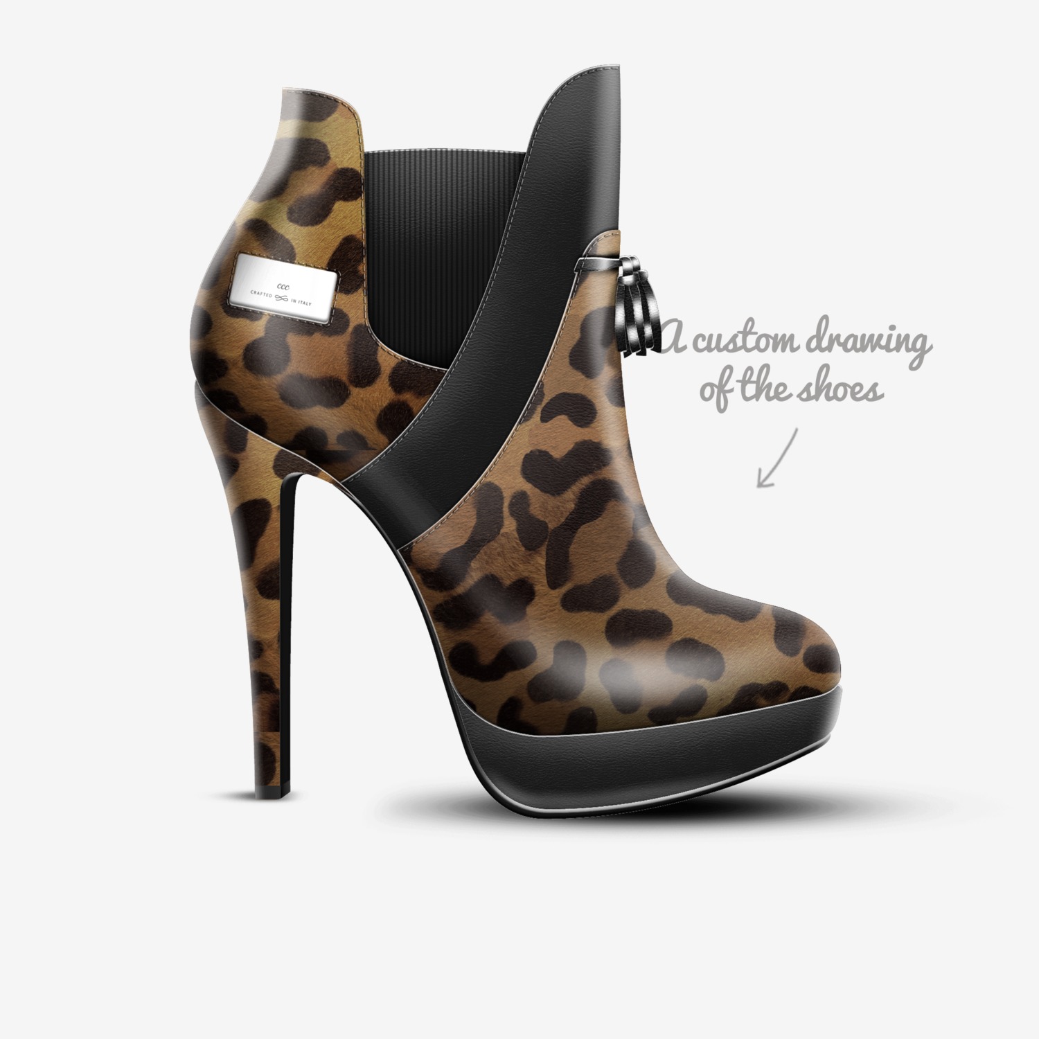 ccc custom made in Italy shoes by Bella Bella | Sketch view