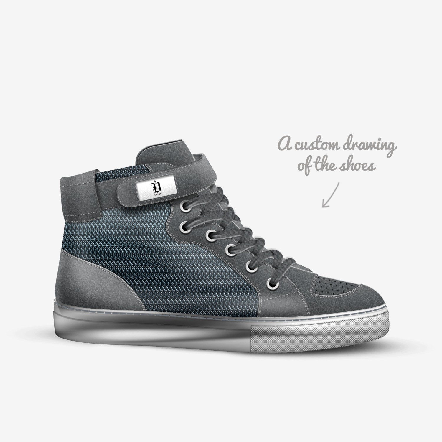 vics vint air custom made in Italy shoes by Brayden Murphy | Sketch view
