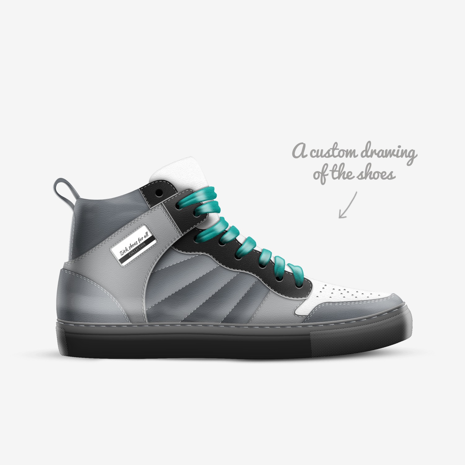 Sick shoes for all custom made in Italy shoes by J W | Sketch view