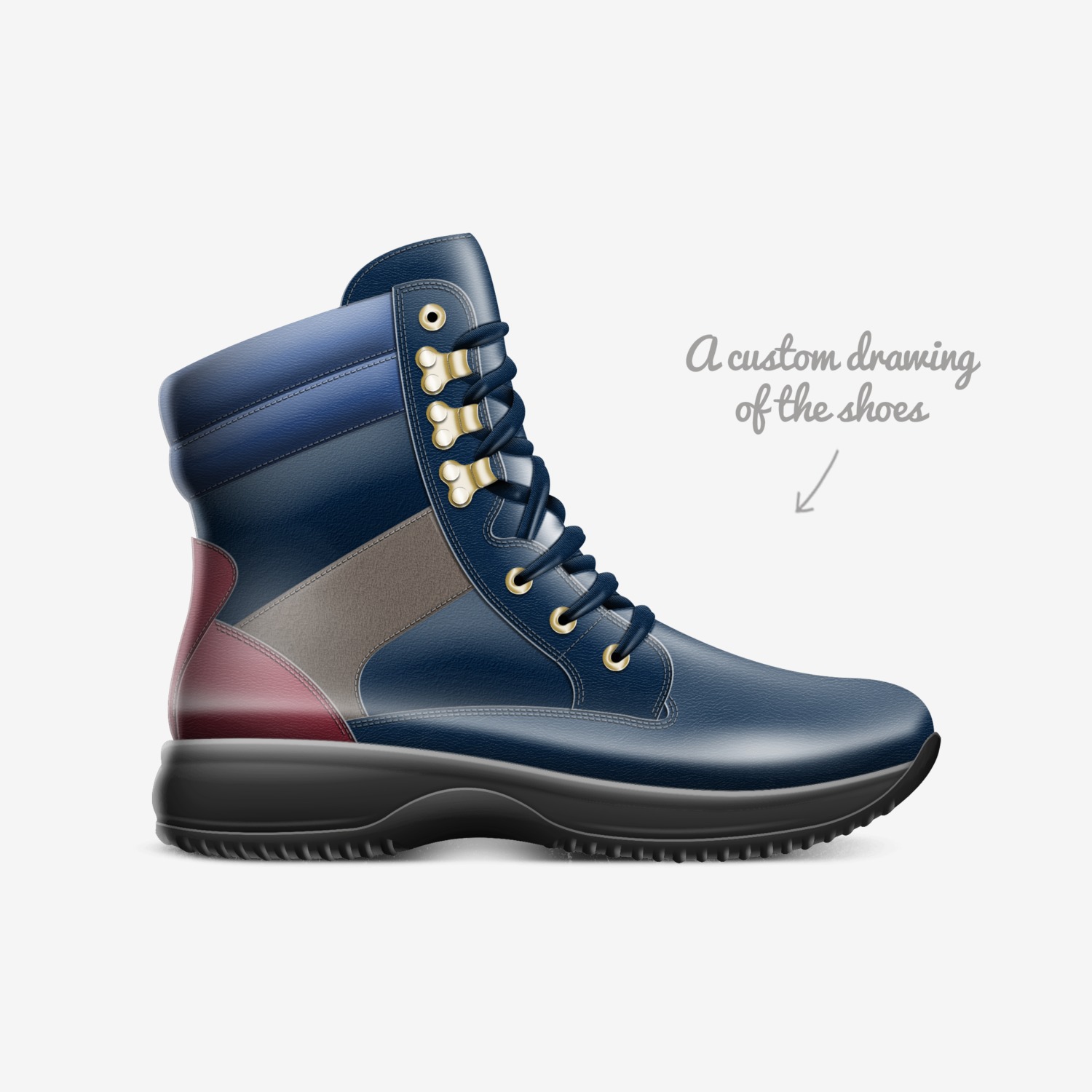 356 custom made in Italy shoes by Bella Bella | Sketch view