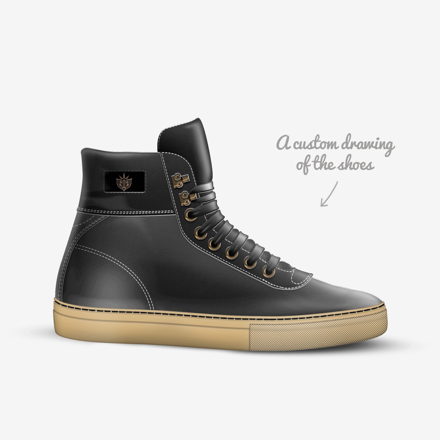 MaxOut.0 custom made in Italy shoes by Reel2reel Kustoms | Sketch view