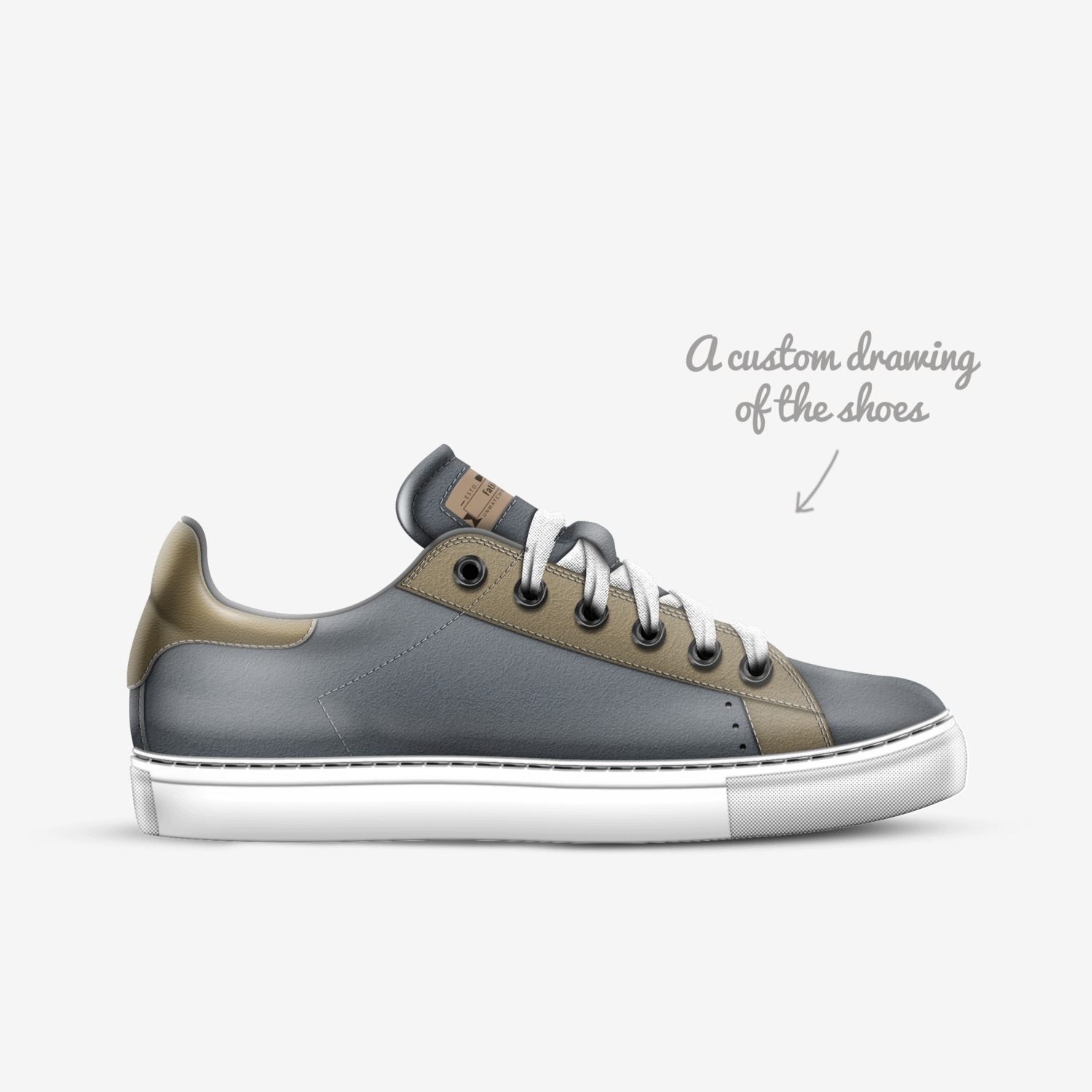 Fatiima  custom made in Italy shoes by Fatii Trawareh | Sketch view