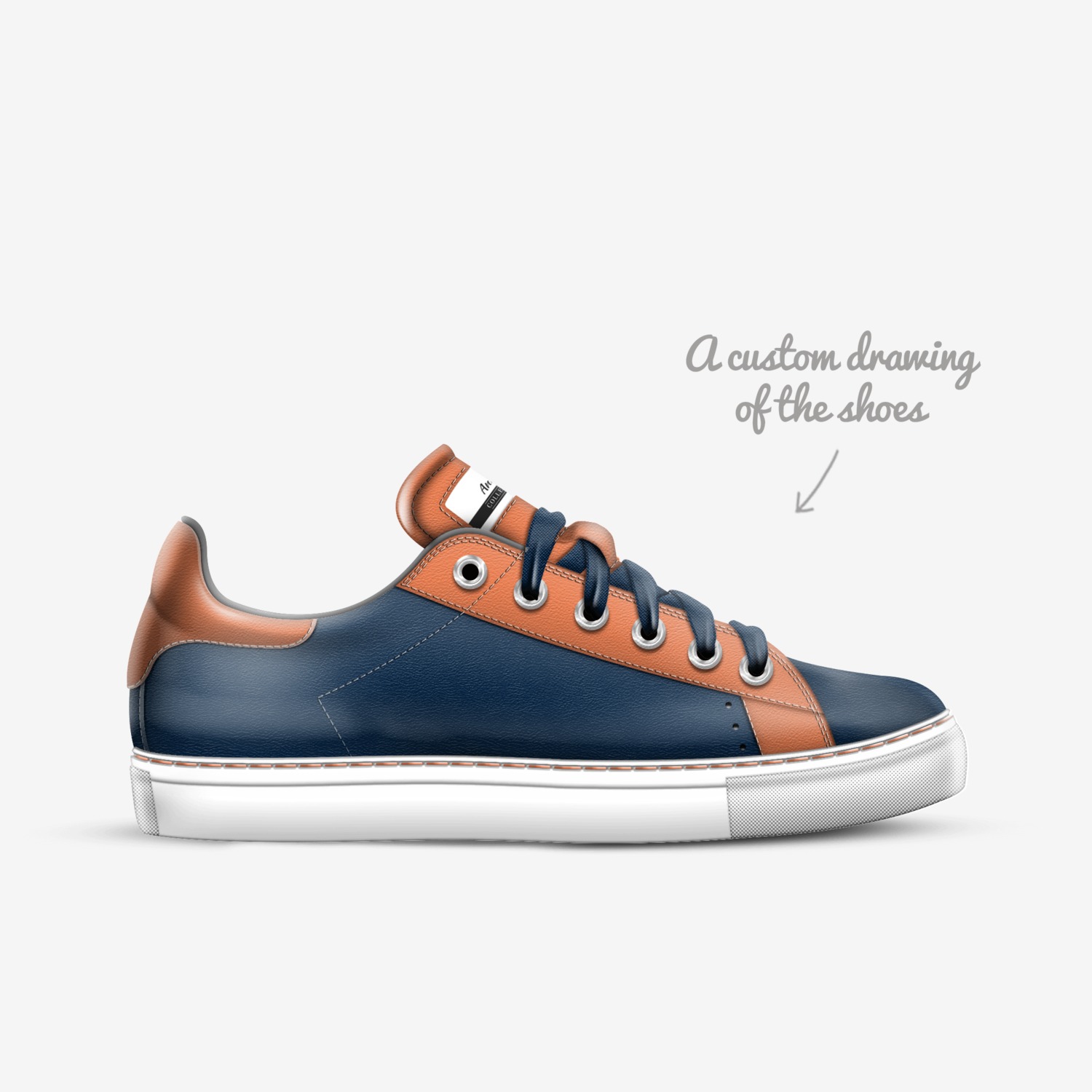 Ando's custom made in Italy shoes by Glenn Anderson | Sketch view
