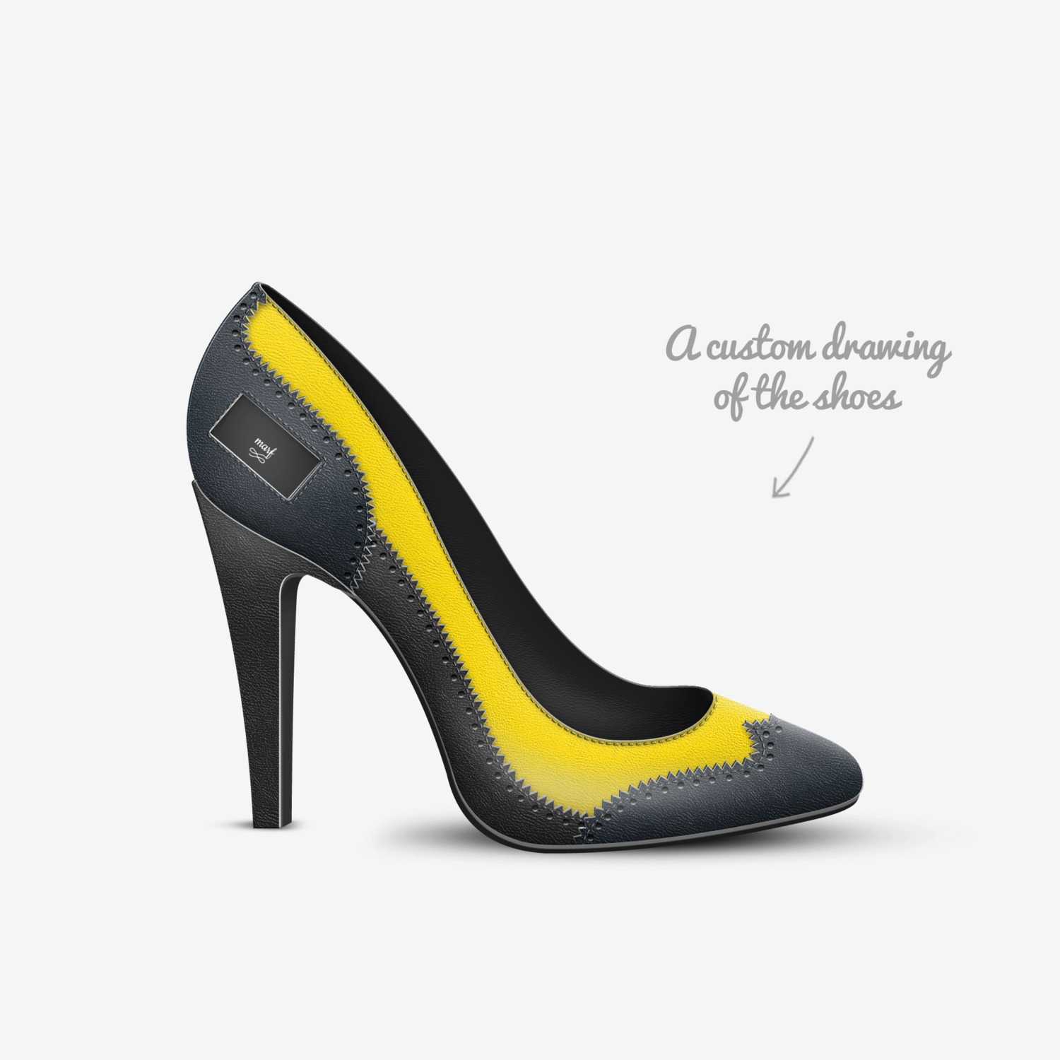 marf custom made in Italy shoes by Maria Judith Rivas Figueredo | Sketch view
