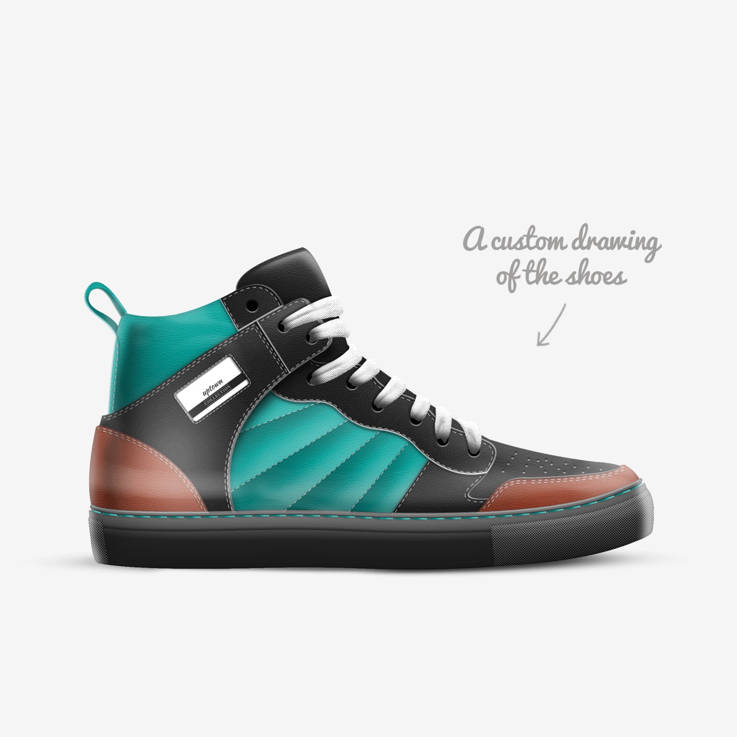 uptown custom made in Italy shoes by Michael Brewer | Sketch view