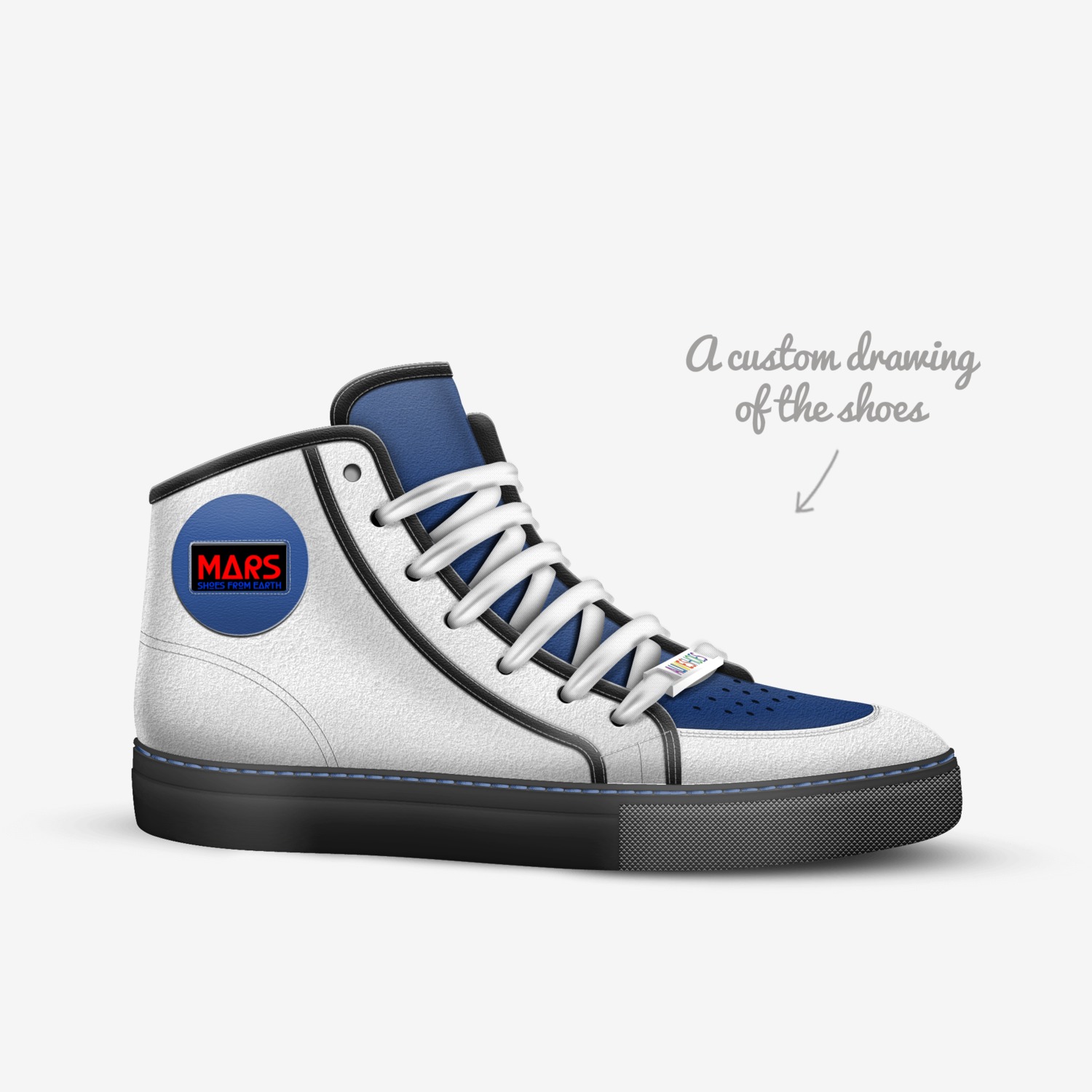 MARS - ATTACKS custom made in Italy shoes by Travis Dgeworld Larson | Sketch view