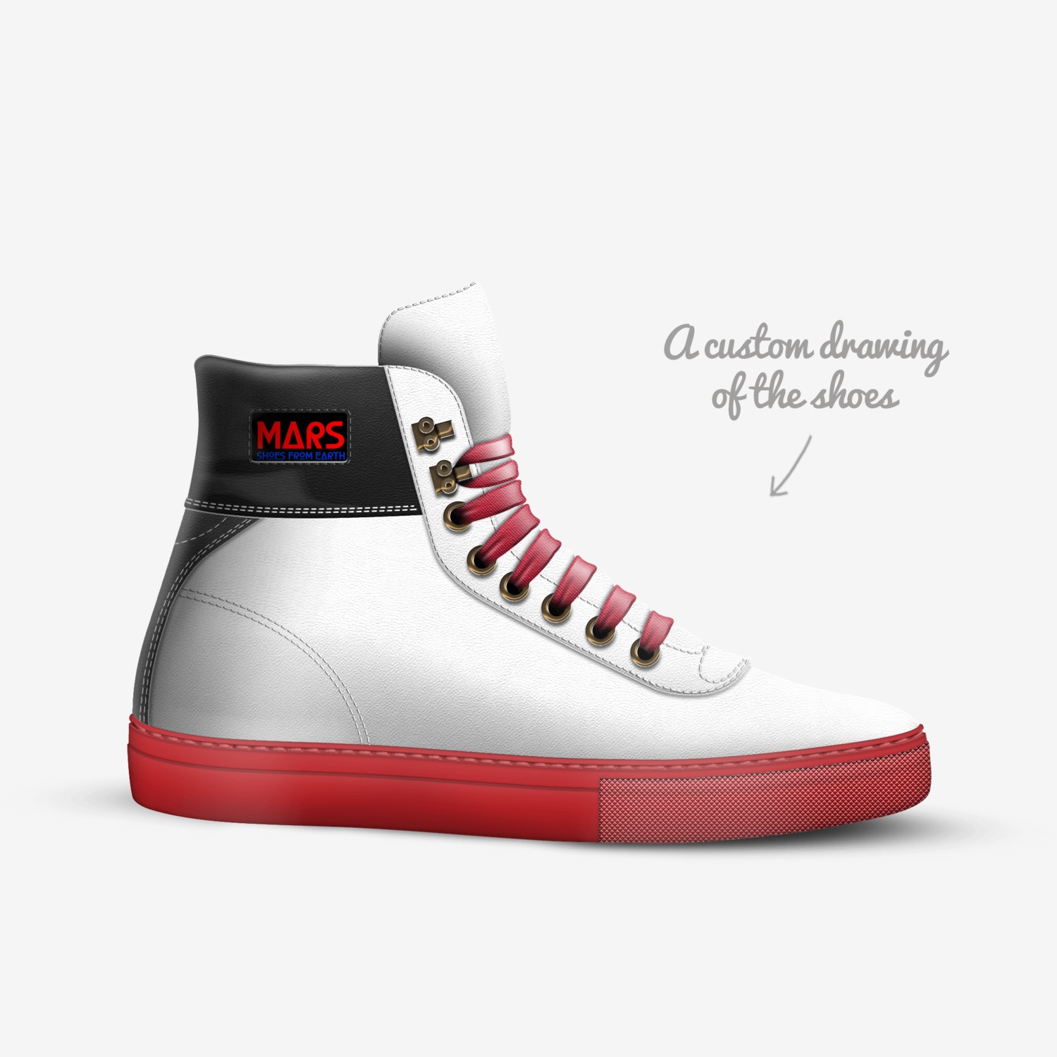 MARS-OLYMPUS-MONS custom made in Italy shoes by Travis Dgeworld Larson | Sketch view