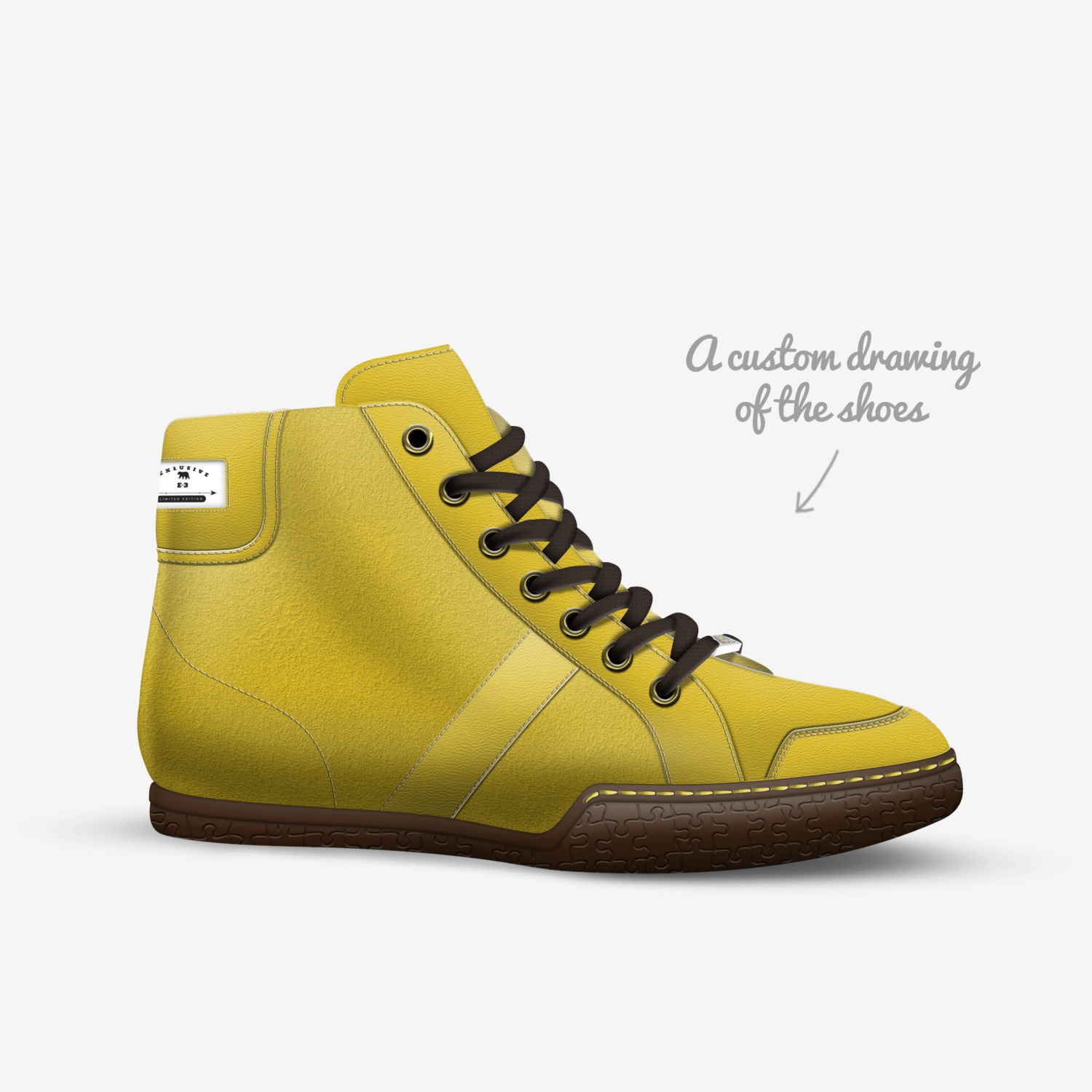 E-3 custom made in Italy shoes by Eddie Guglielmo | Sketch view