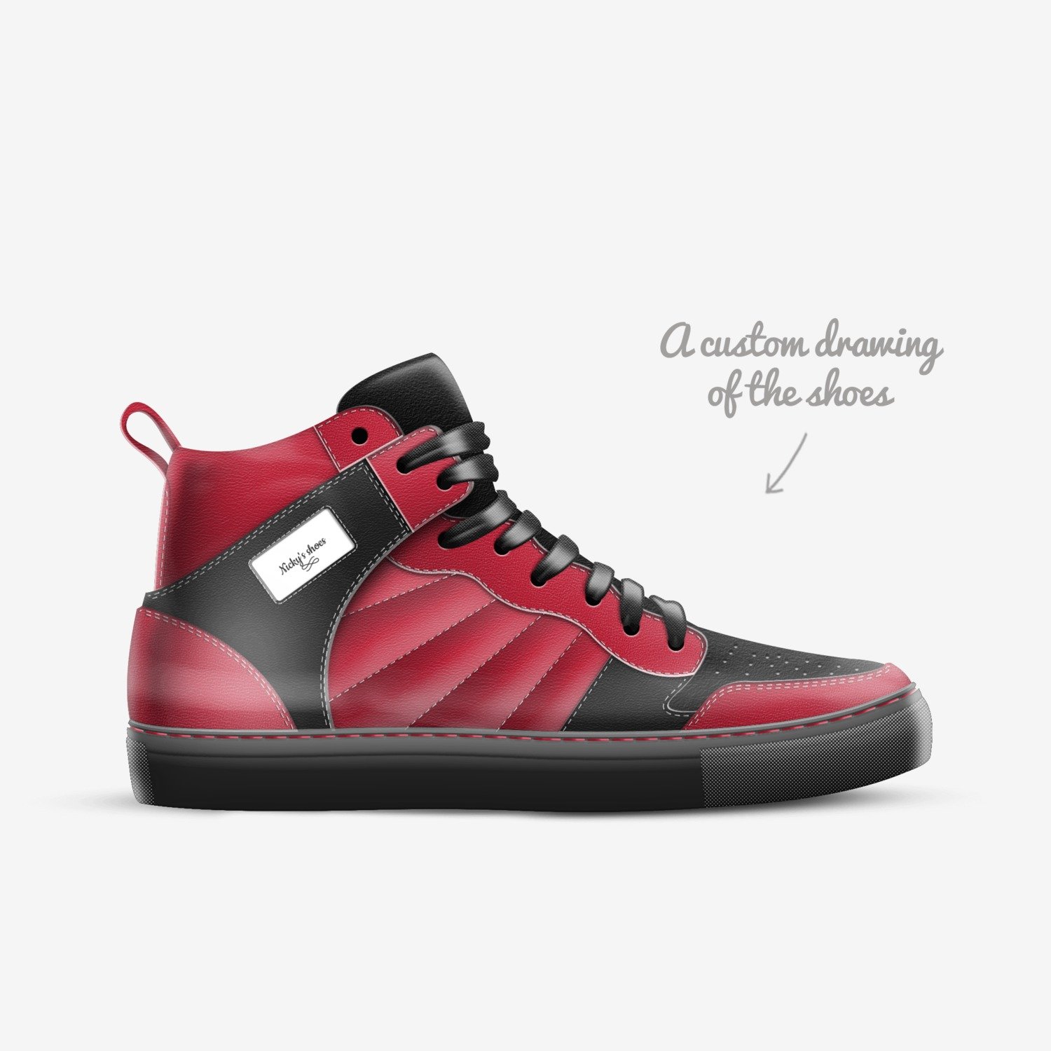 Nicky's shoes  custom made in Italy shoes by Nicole Mcdonald | Sketch view