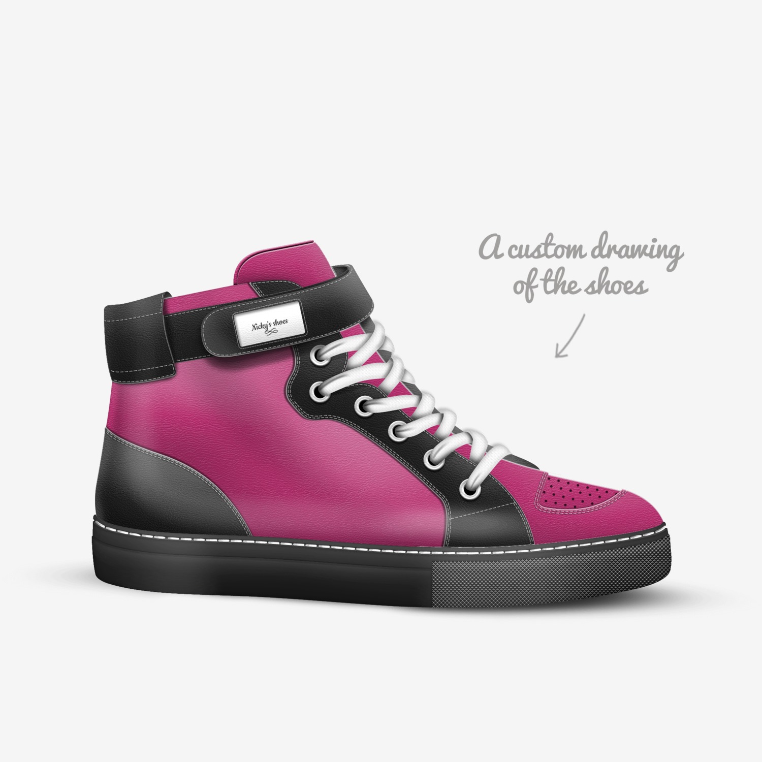 Nicky's shoes custom made in Italy shoes by Nicole | Sketch view