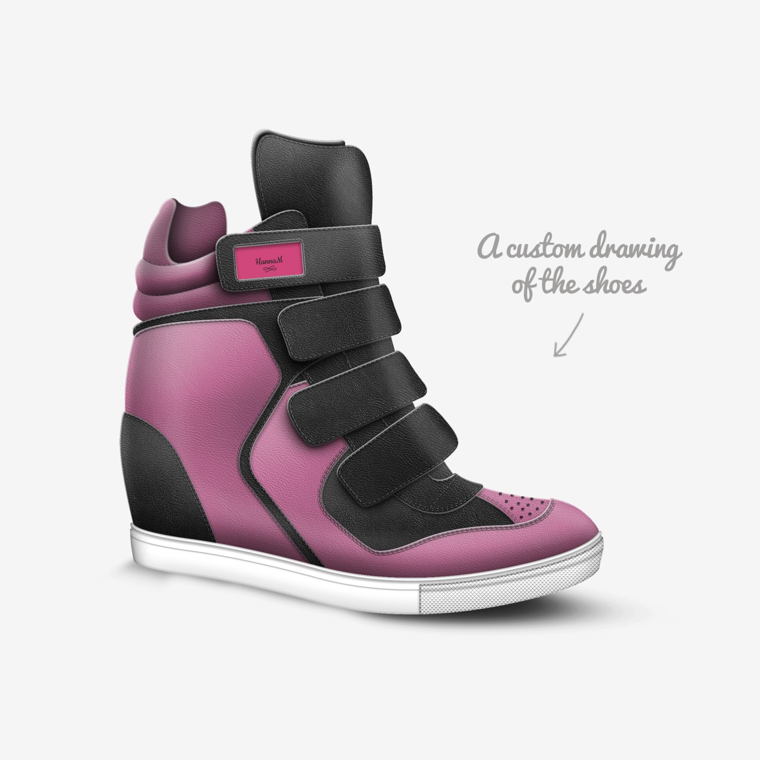 HannaM custom made in Italy shoes by Kristan Nicole Martin | Sketch view