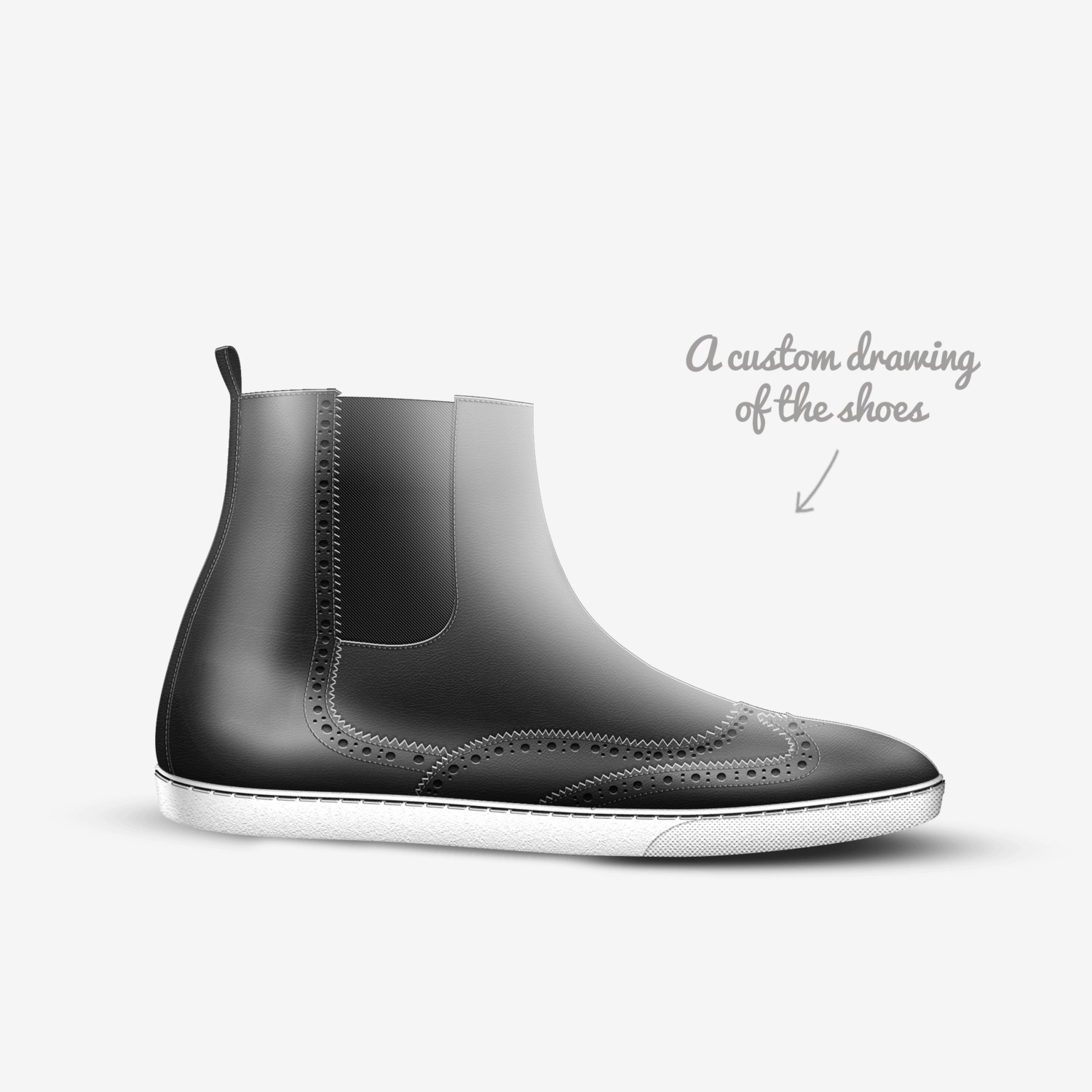 Ooooooooo custom made in Italy shoes by Kvn Elvn | Sketch view