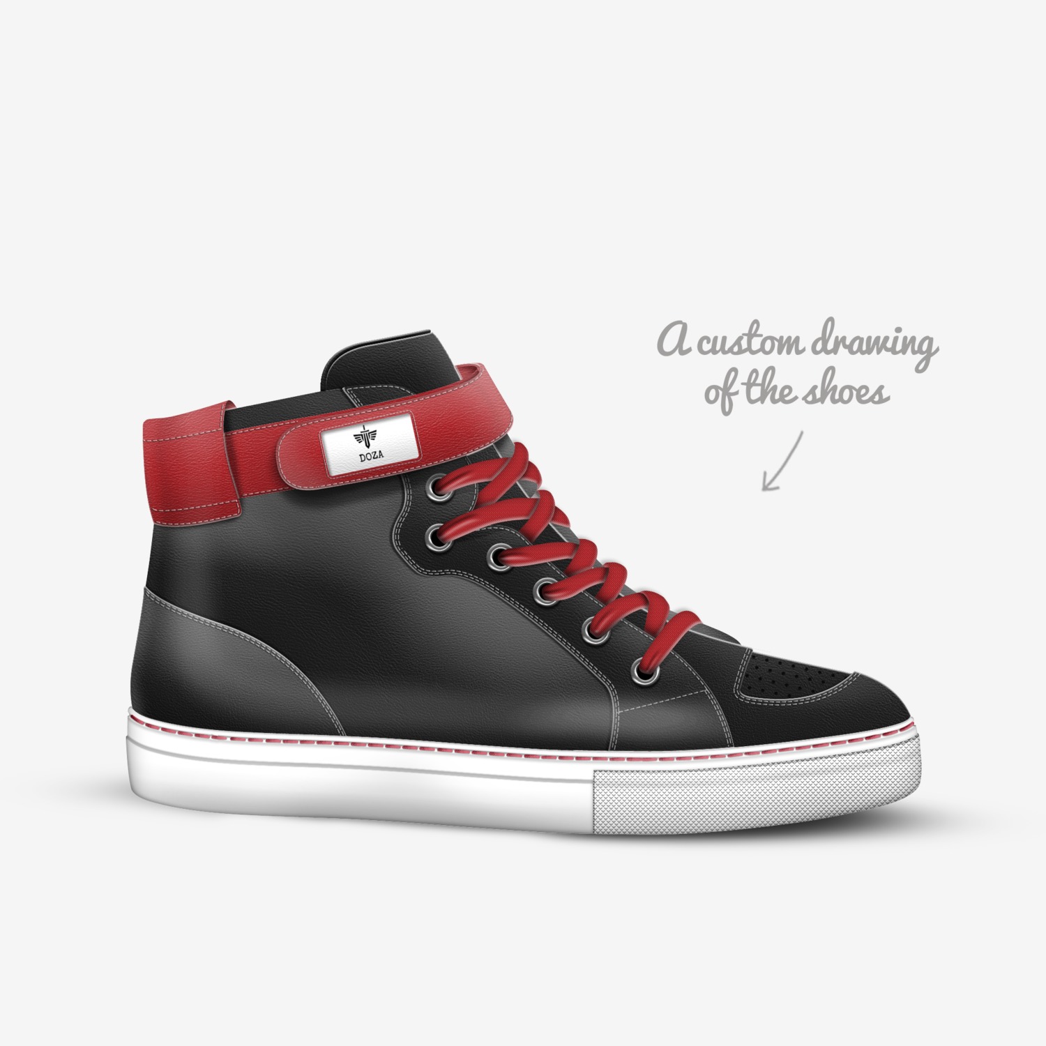 DOZA custom made in Italy shoes by Saul Mendoza | Sketch view