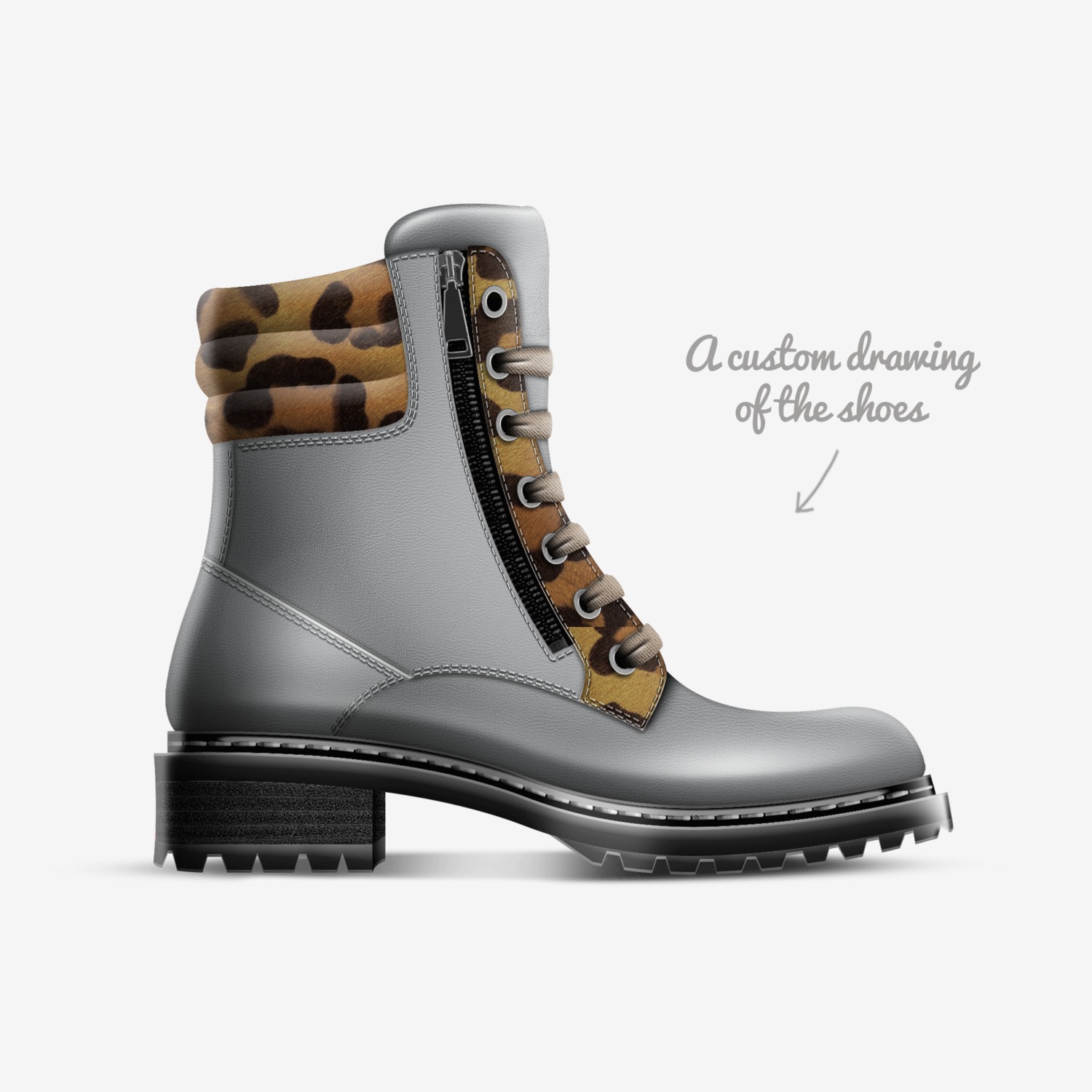 #@ custom made in Italy shoes by L Love | Sketch view