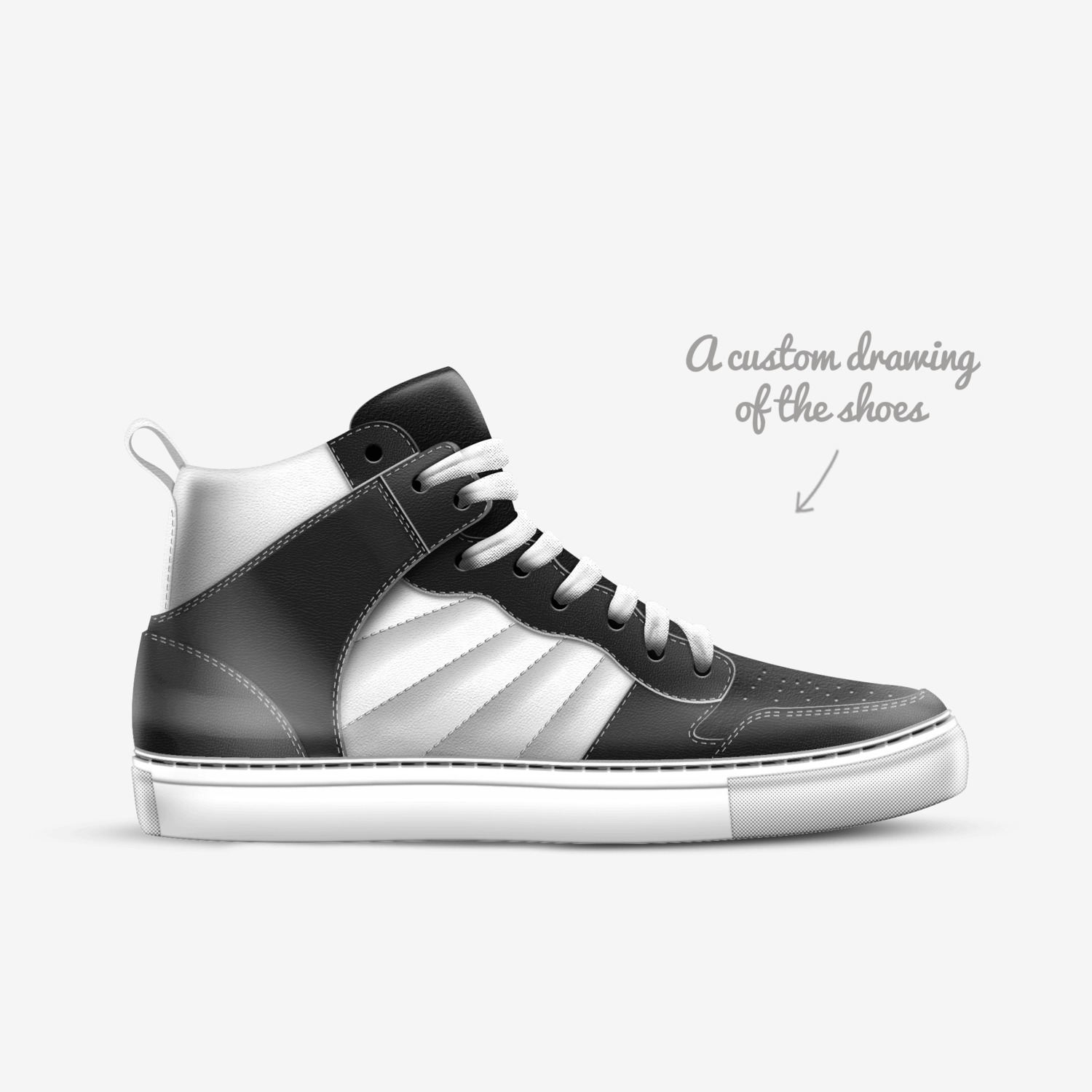 Caleb's Shoes custom made in Italy shoes by Caleb Marquez | Sketch view