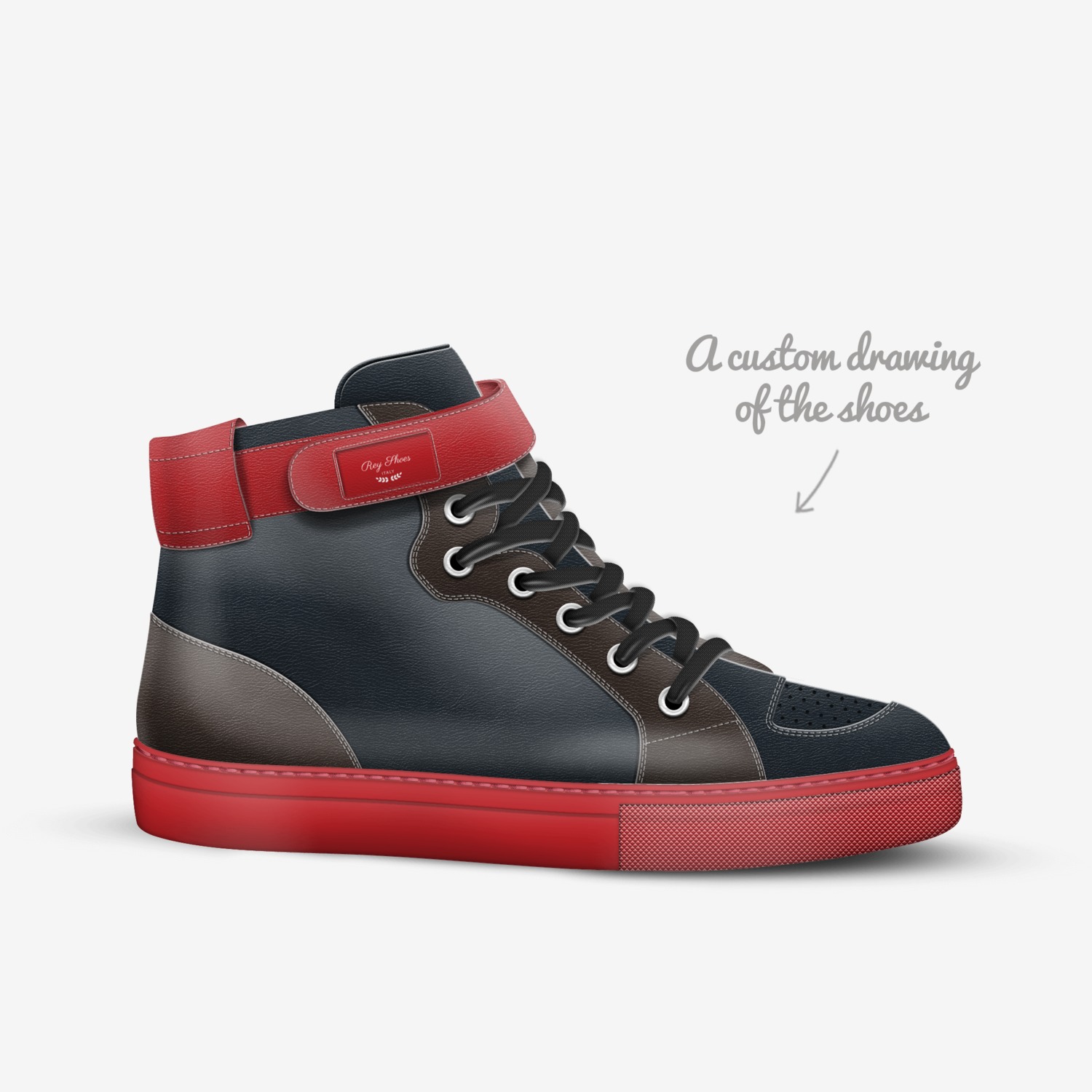 Rey Shoes custom made in Italy shoes by Rey | Sketch view