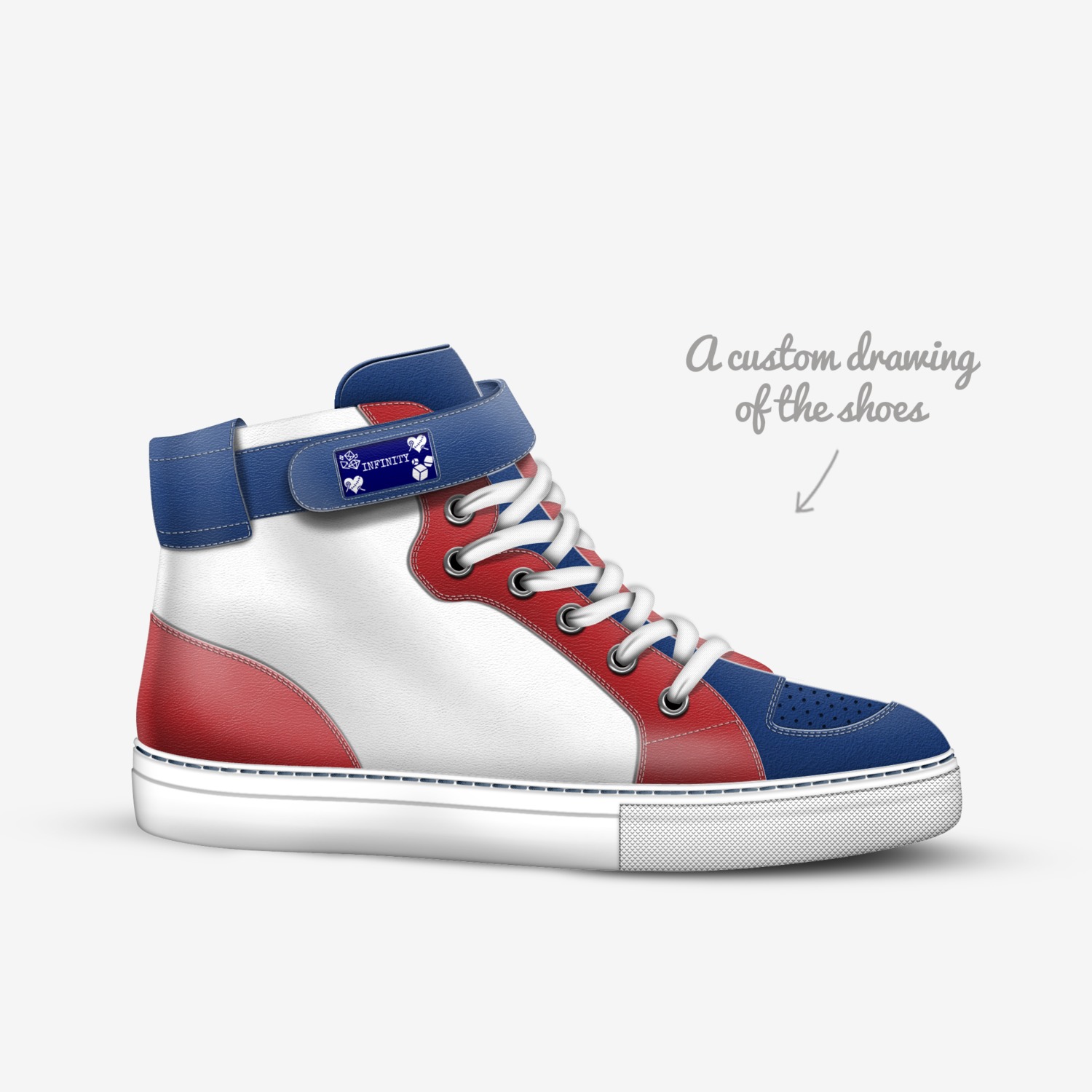 PLATINUM INFINITY custom made in Italy shoes by Elliesha Naidoo | Sketch view