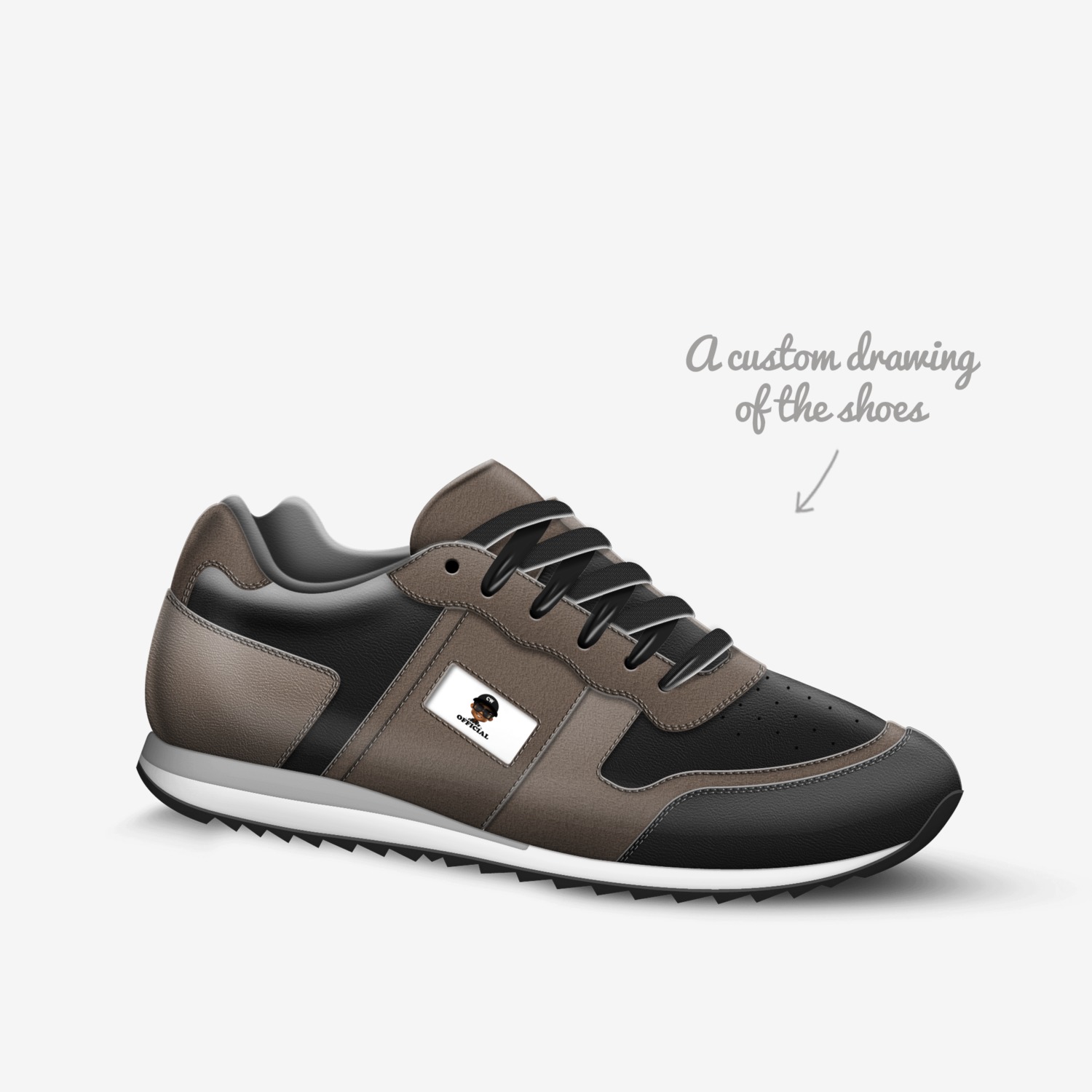 CW FLAVA custom made in Italy shoes by Terrence Ford | Sketch view