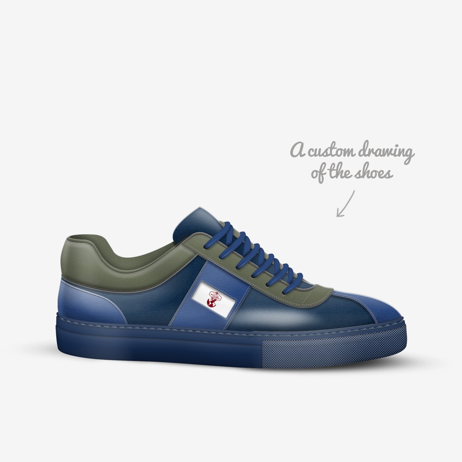 BWR Brand-M1 EDITI custom made in Italy shoes by Battleworldradio Store | Sketch view